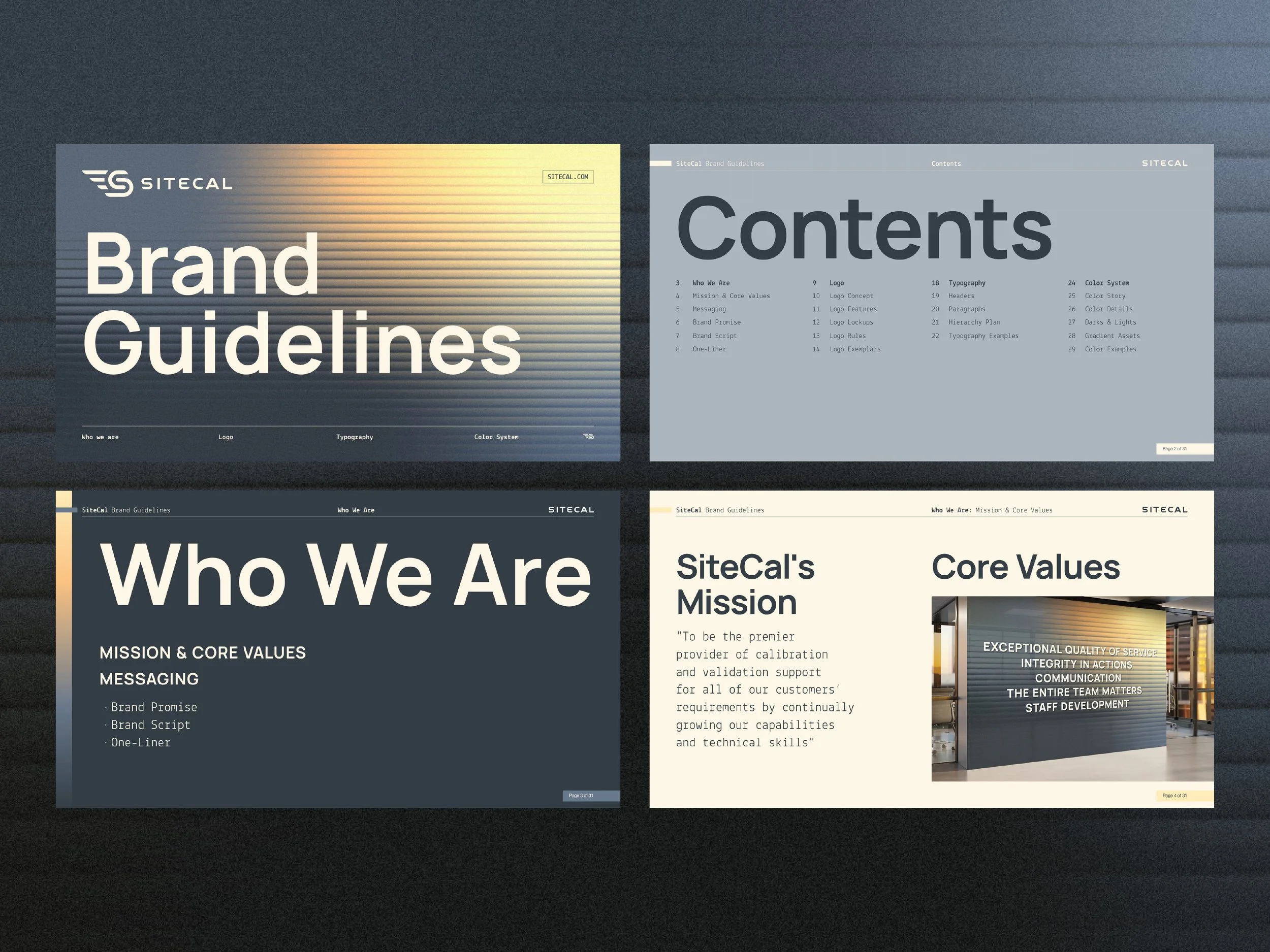 Brand Guide design - SIteCal