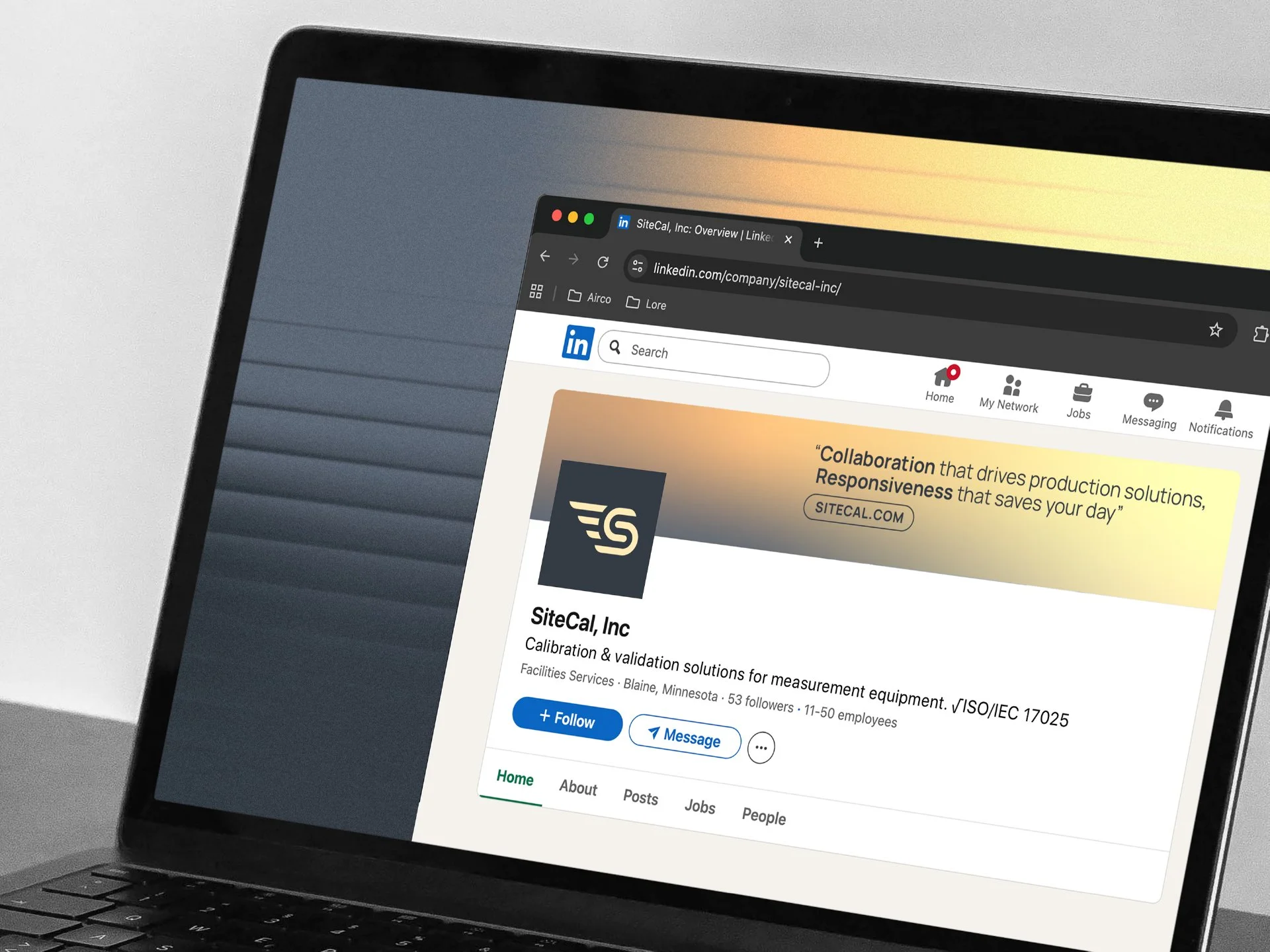 SiteCal brand identity design - LinkedIn profile
