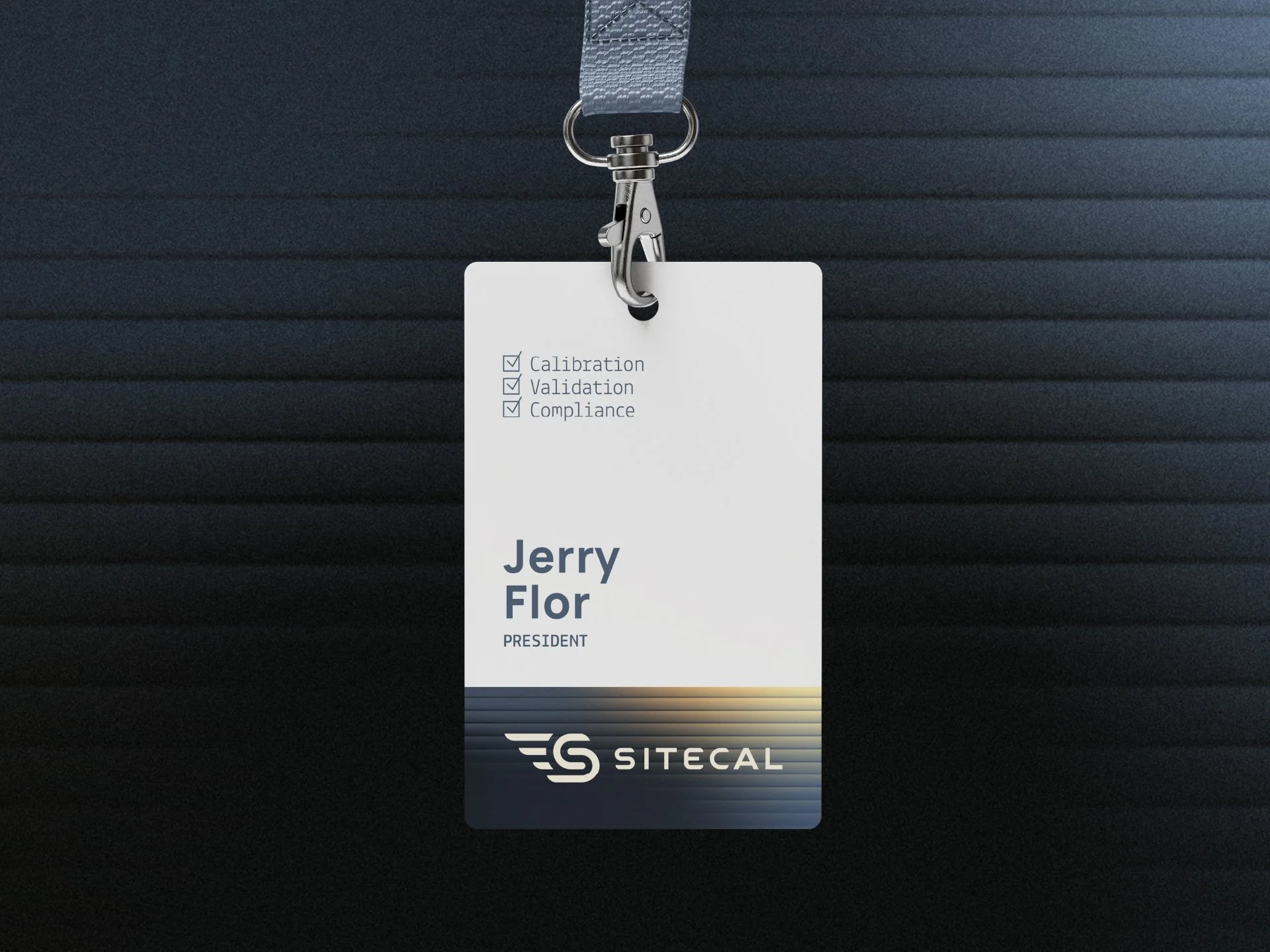 SiteCal brand identity design - ID tag