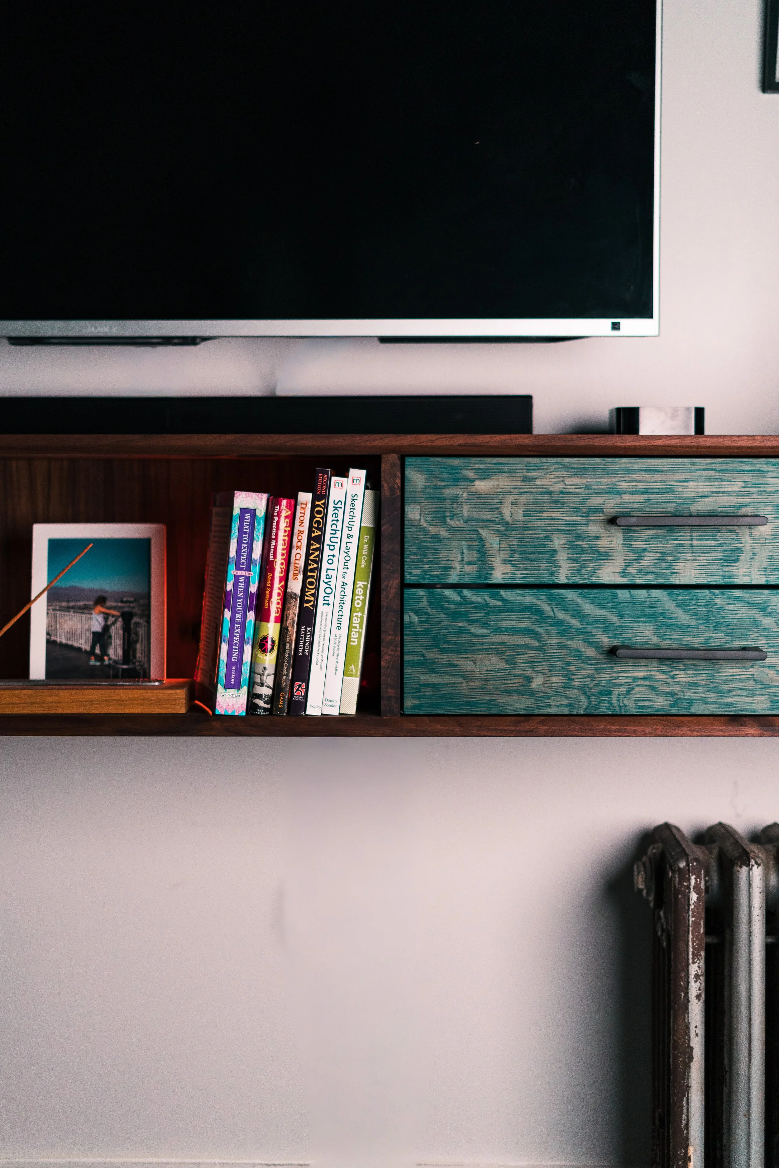Walnut Floating TV unit