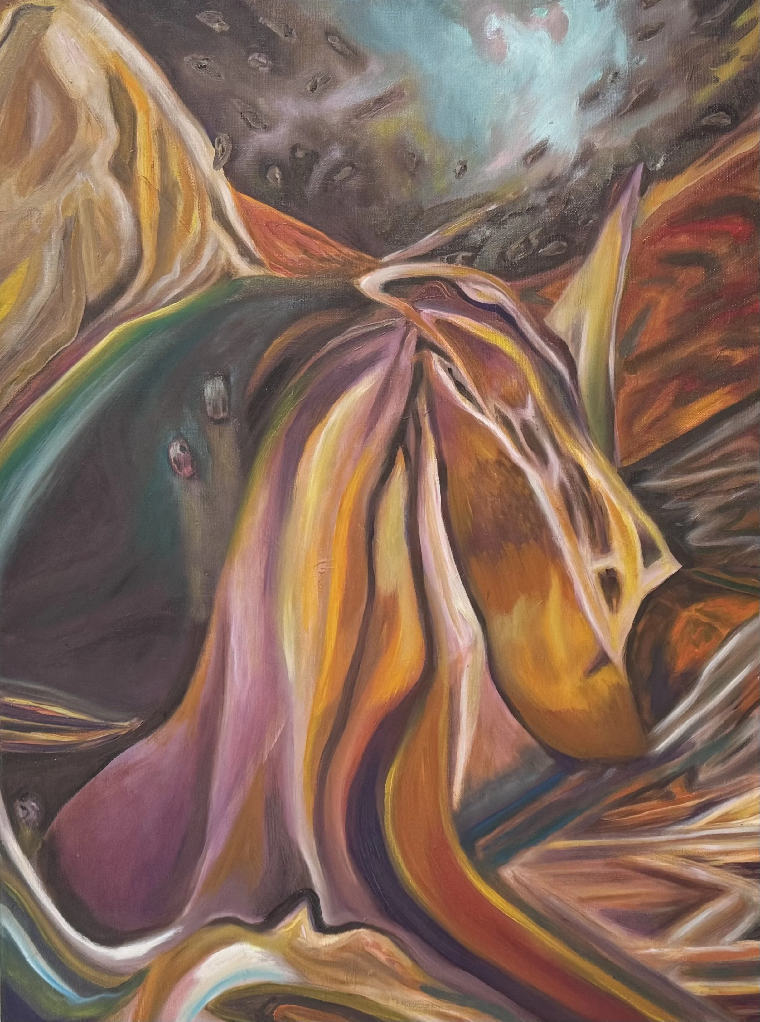 Feldspar 4 Oil on Canvas  12x16 cm