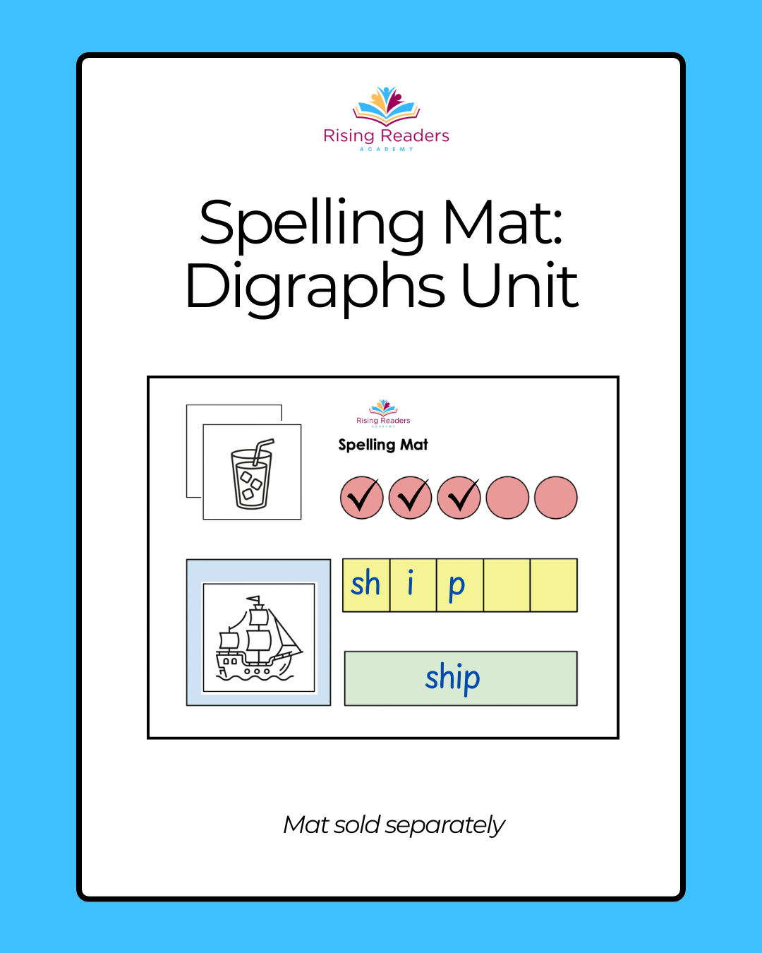 Spelling Mat: Digraphs Unit