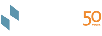 Maco Enterprises Inc. logo with a blue geometric shape and bold black and orange text indicating 50 years.
