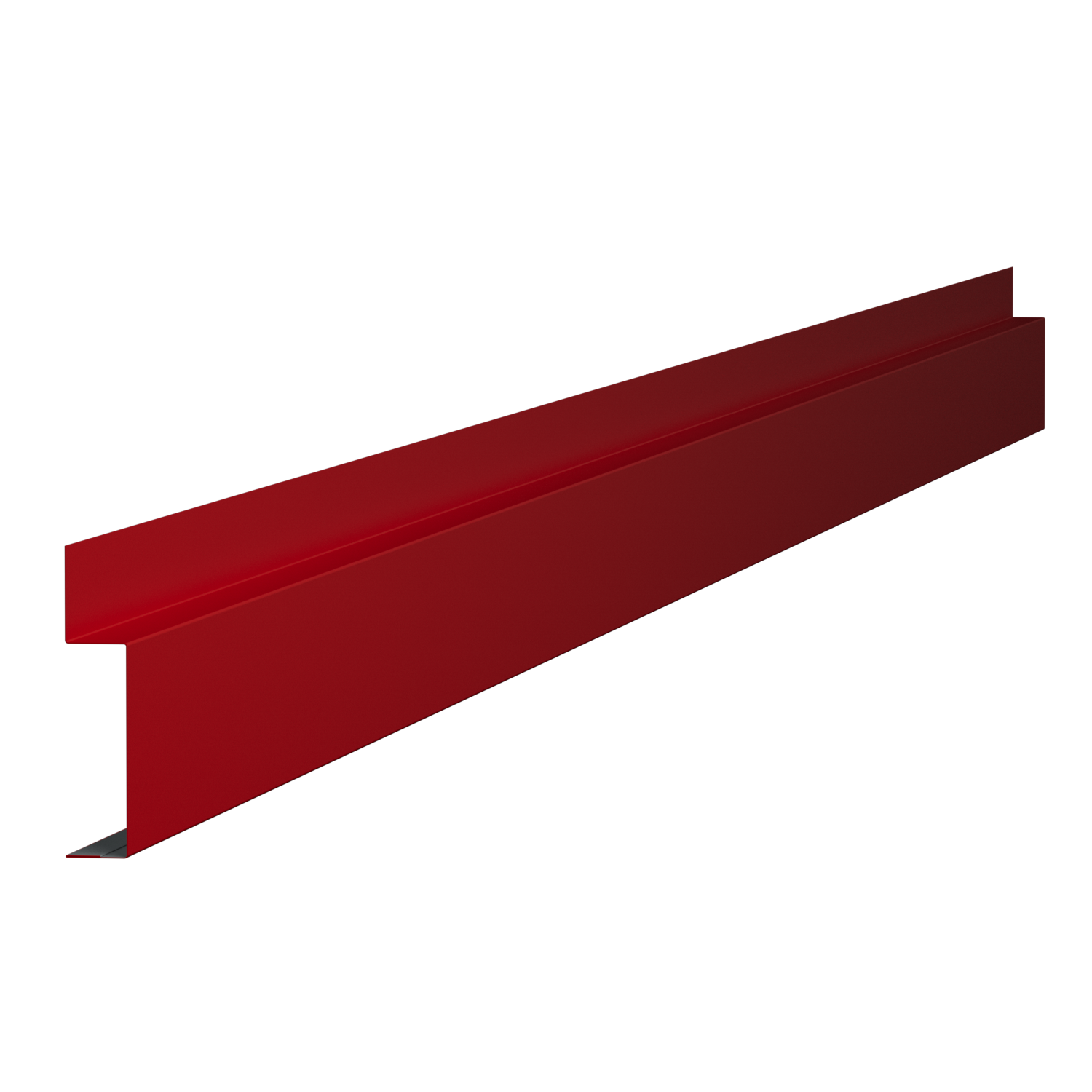 A three-dimensional red ribbon with a fold, set against a black background.