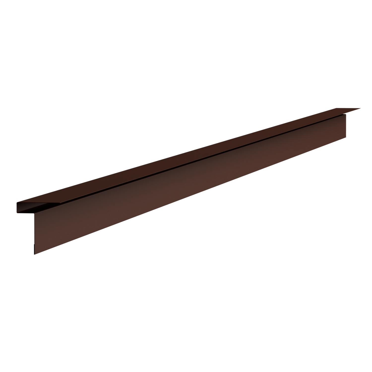 Close-up view of a brown guitar neck with tuning pegs on a black background.