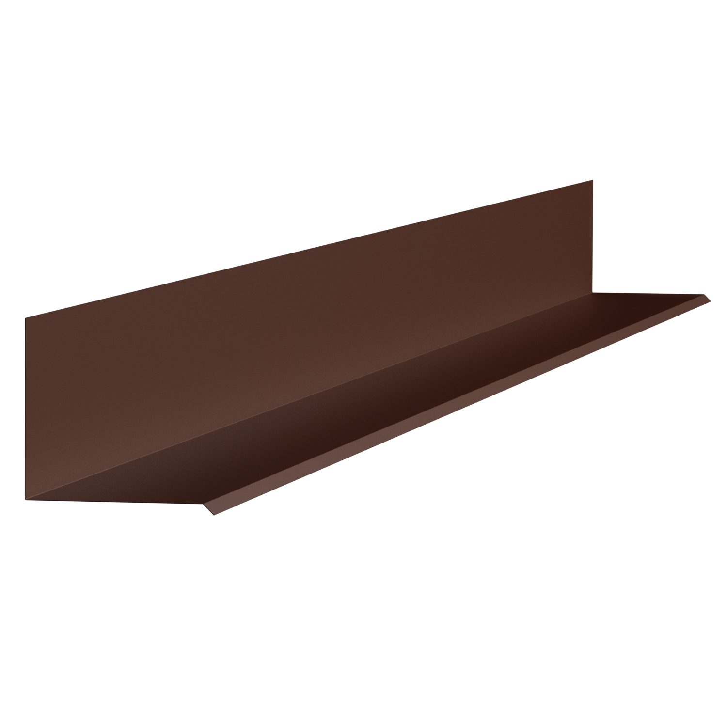 3D rendering of a brown rectangular structure with pointed edges, set against a black background.