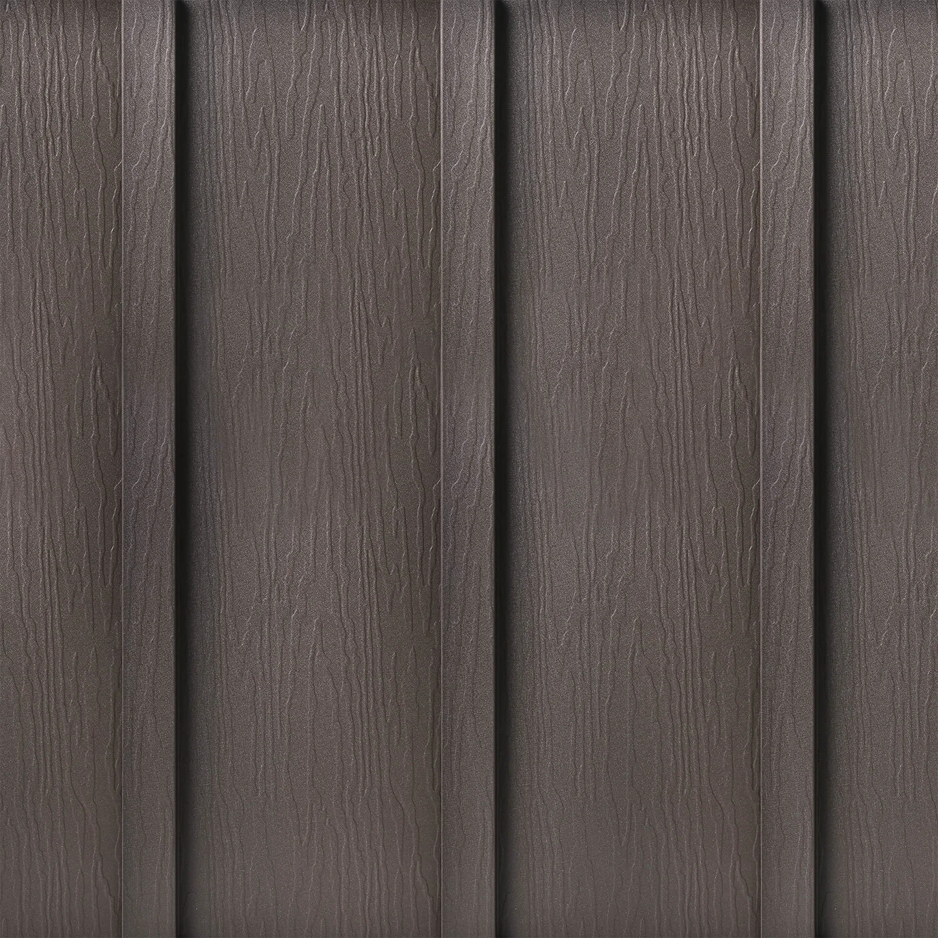 Close-up of brown wooden panels with a vertical groove pattern.