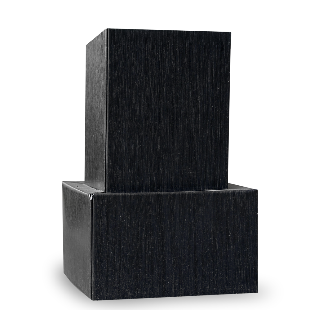 Black wooden letter 'L' sculpture on a white background.