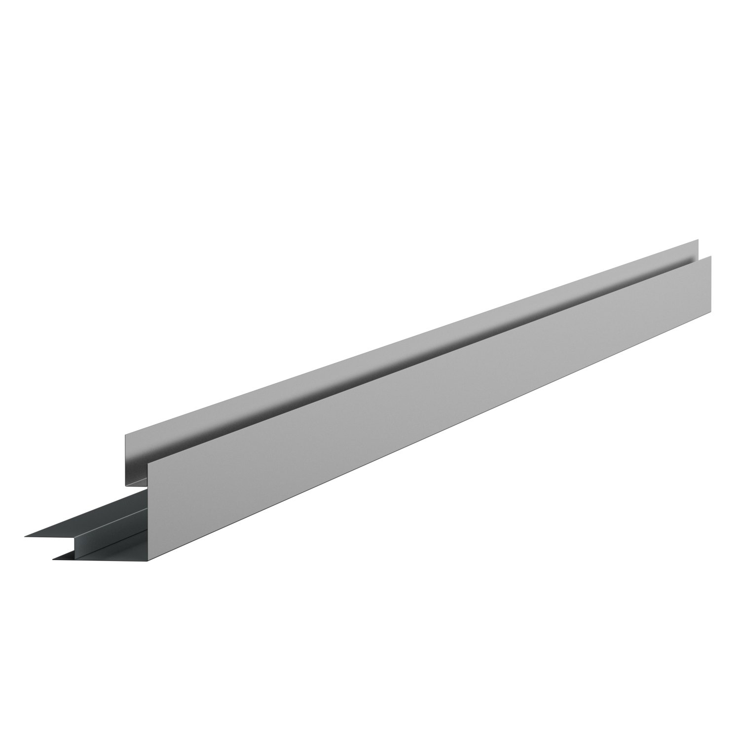 Close-up of a metallic L-shaped bracket with a matte surface, set against a black background.