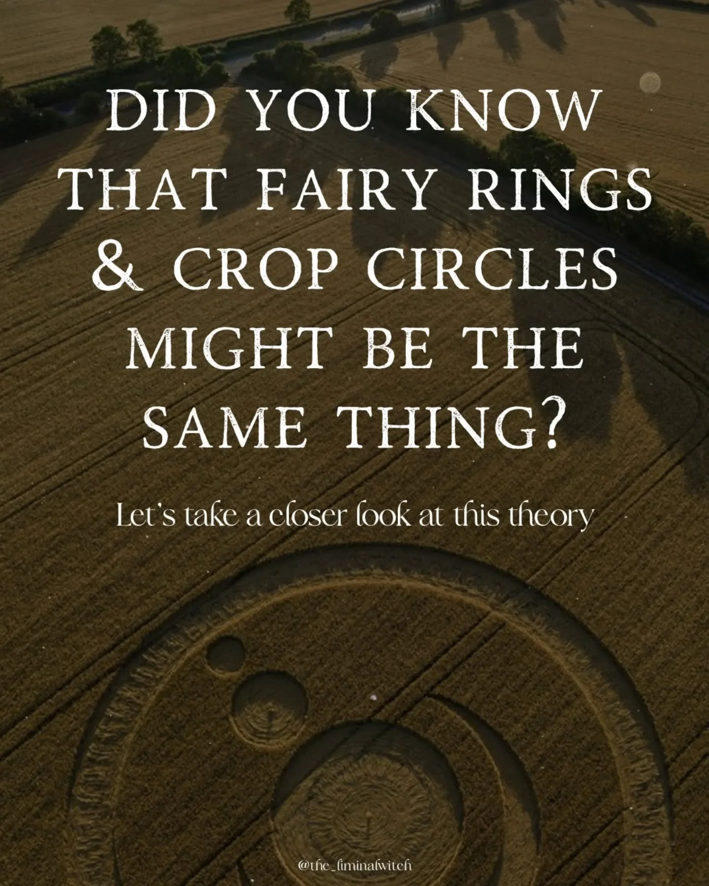 This is one of my favourite theories 👇🏻

It has been proposed by popular Ufologists such as Jacques Vall&eacute;e and John Keel that crop circles are actually the modern day interpretation of fairy rings. 

Records of crop circles only actually dat