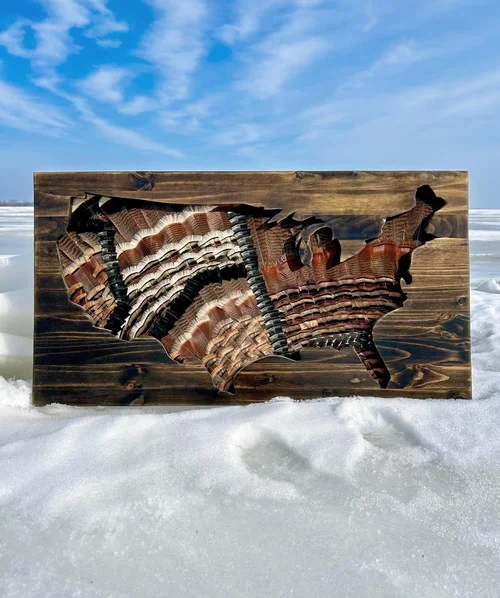 USA Grand Slam turkey feather art