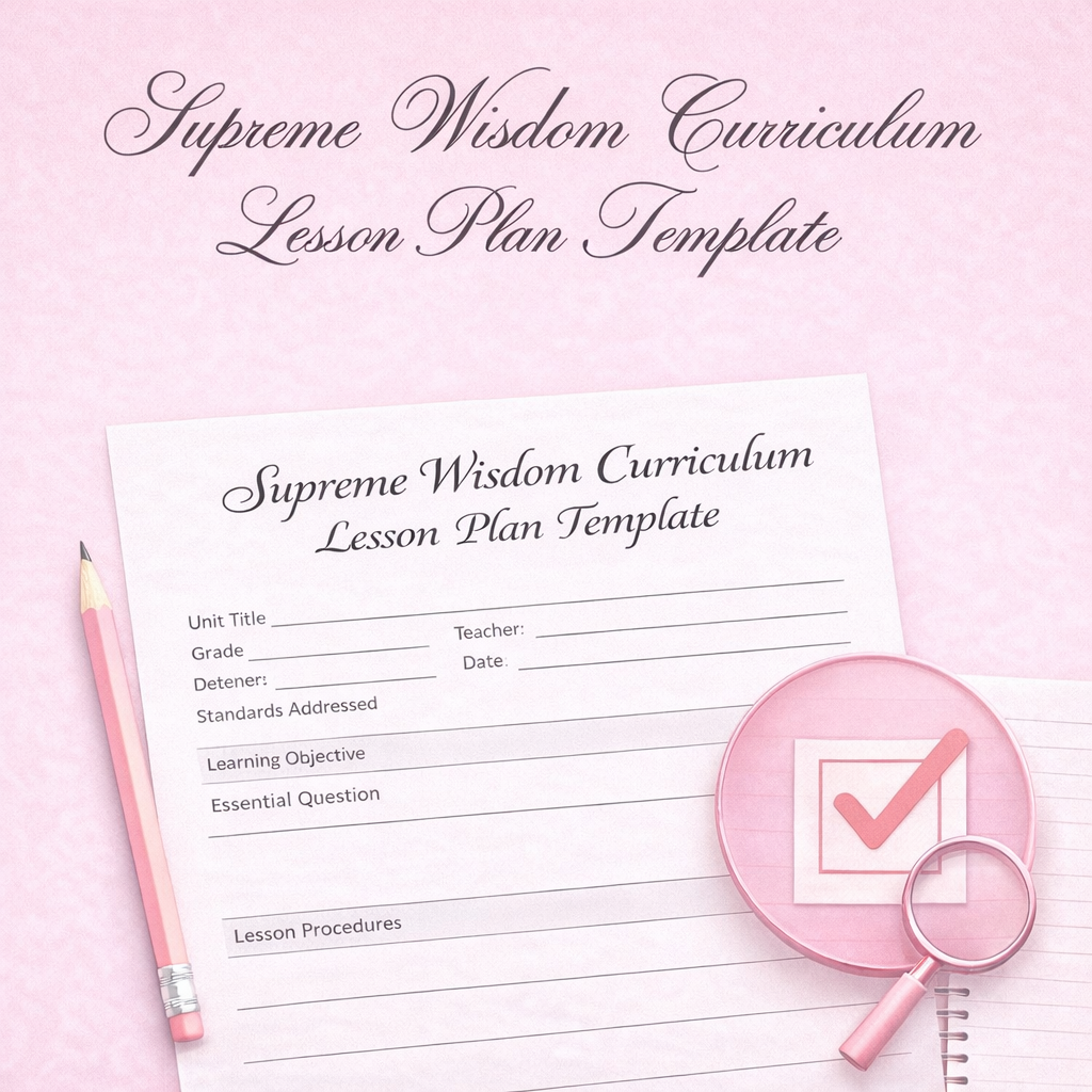 Supreme Wisdom Curriculum Thematic Integrated 10-Week Lesson Plan