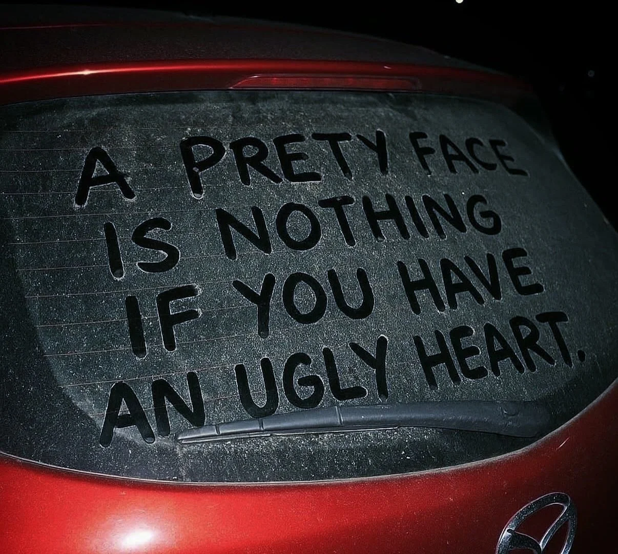 A pretty face is nothing if you have an ugly heart &hearts;️
