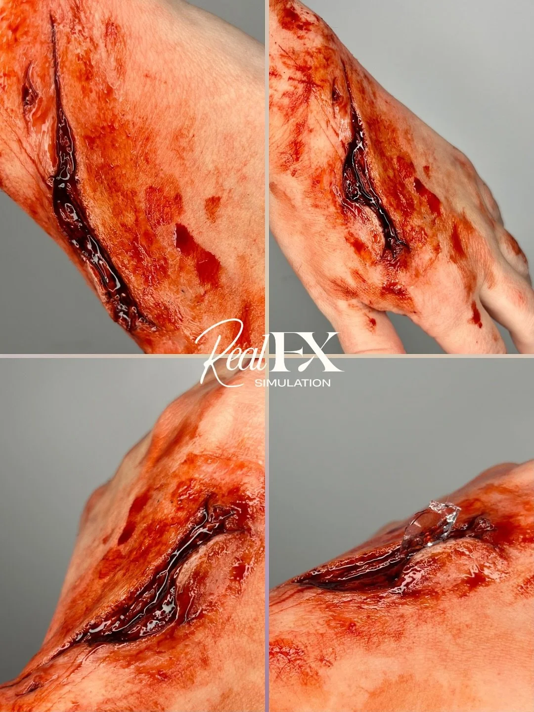 Moulage isn&rsquo;t just makeup, it&rsquo;s storytelling. 

Each simulated injury adds depth and detail to the scenario, the moulage needs looks seamless and believable, this hand injury is a perfect example. 

When the eye accepts it as real, the sc