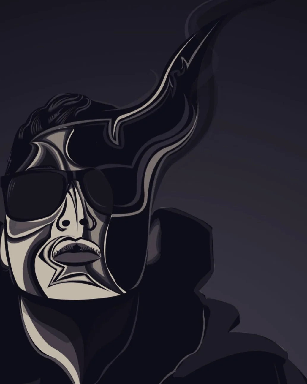 I created a illustration called &lsquo;smoked&rsquo; based off @crisvector illustration style #illustration #design #graphicdesign #art