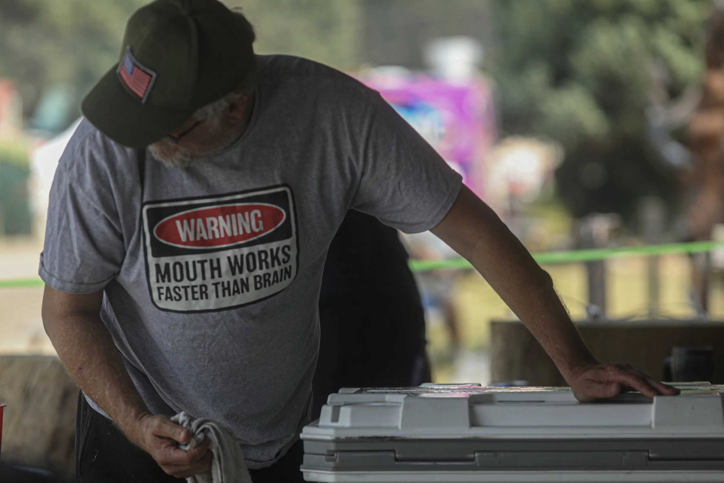 Few plain t-shirts are seen during the three day festival. 