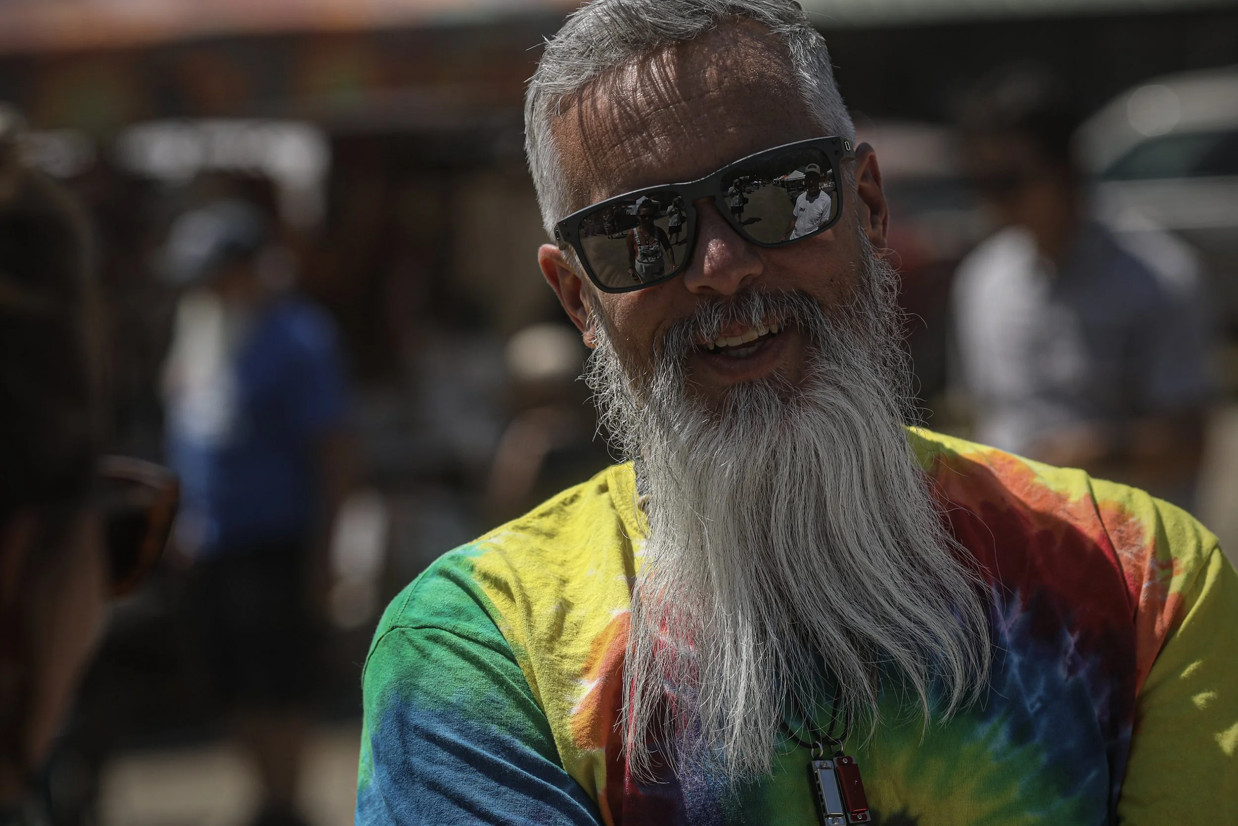 Beards are in fashion during the festival.