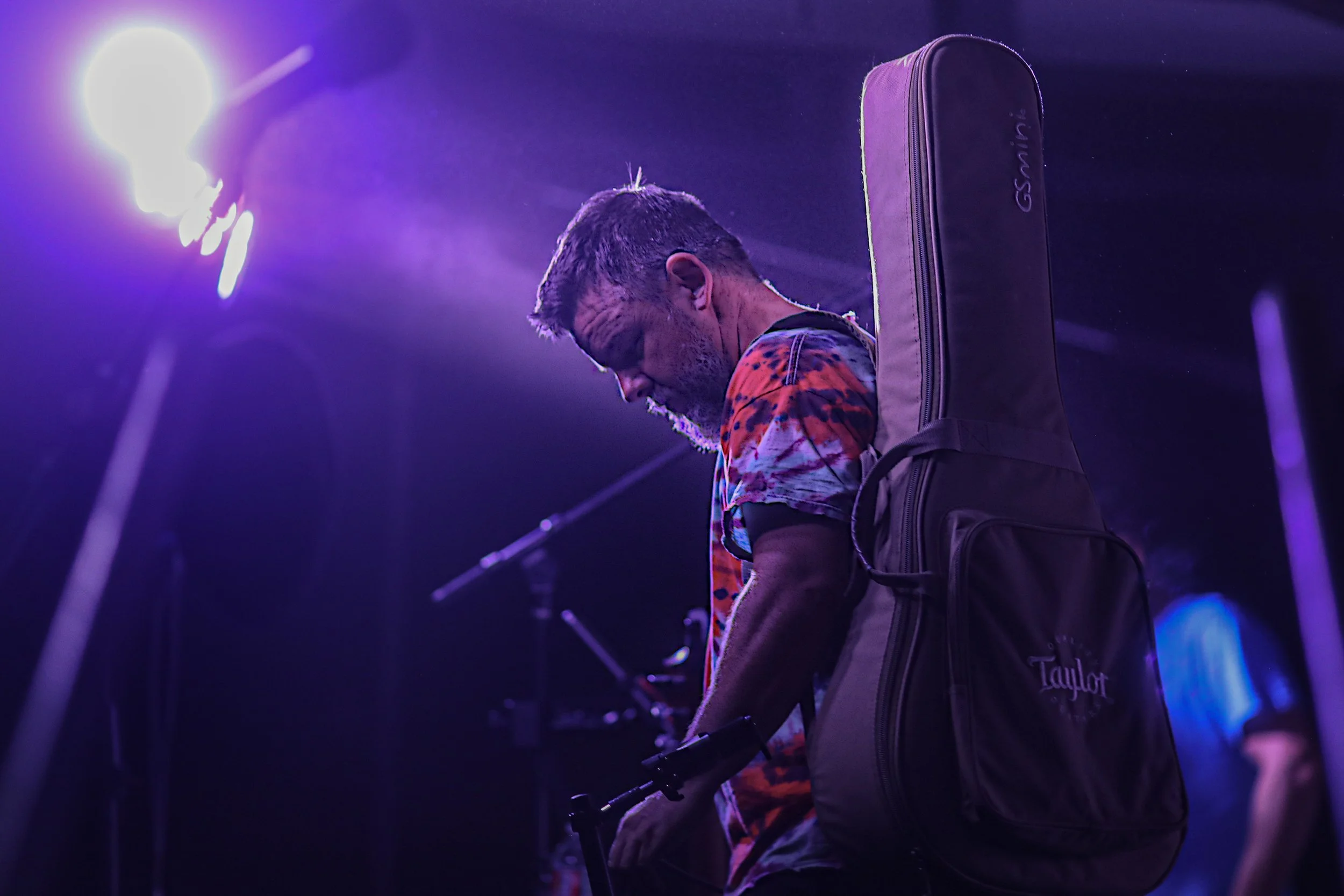 Along with managing the musical talent as Production Coordinator, TeJay Rodgers plays guitar with the band - Almost Famous - who closed out the festival on Saturday night. 