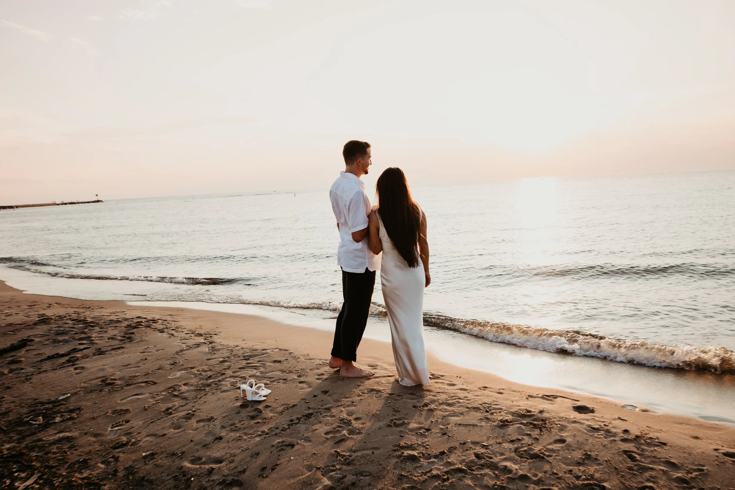 Grand Beach Engagement Photos in New Buffalo, Michigan 
