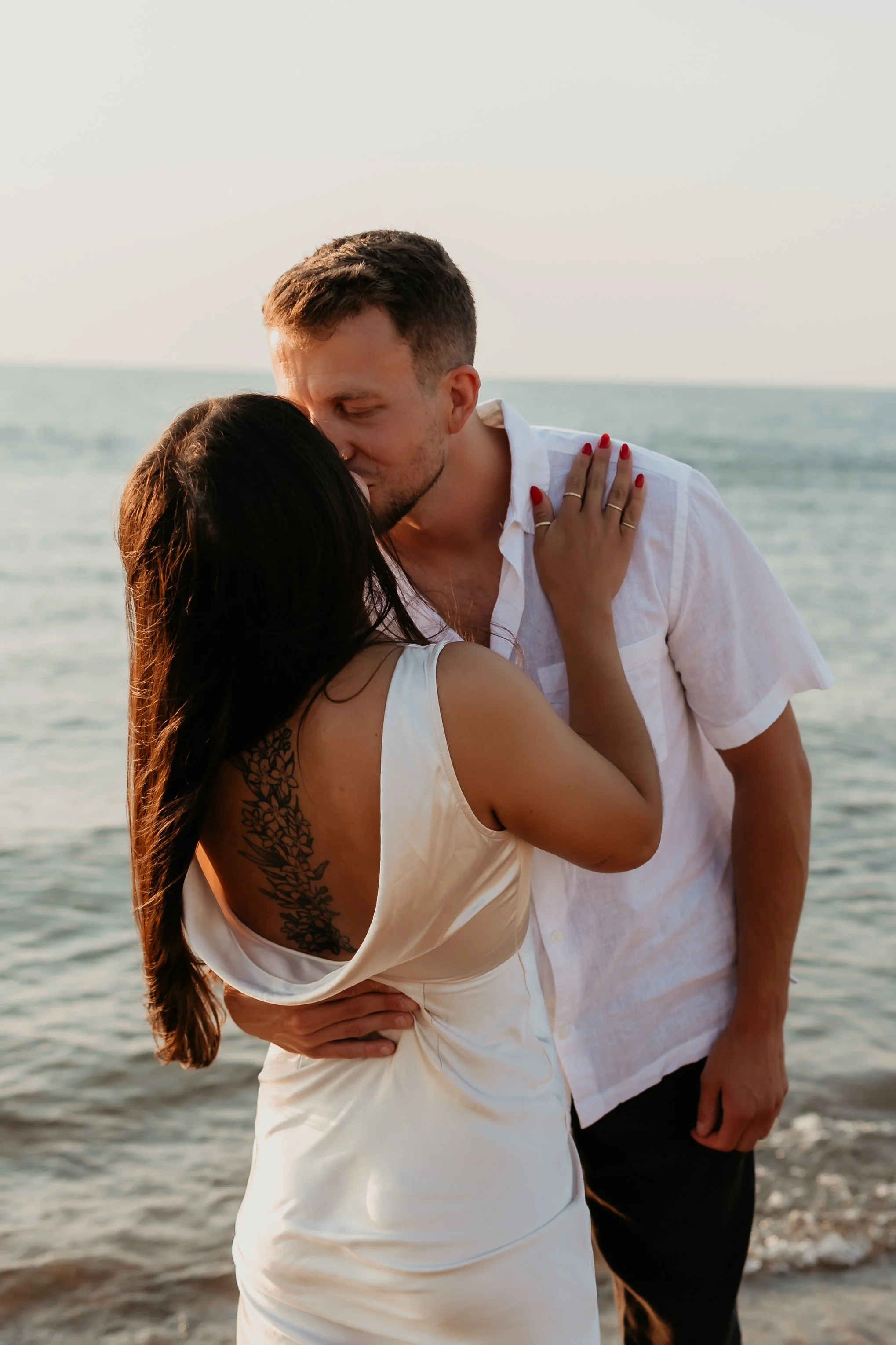 Lake Michigan Engagement Portrait by Julia Brown Photo