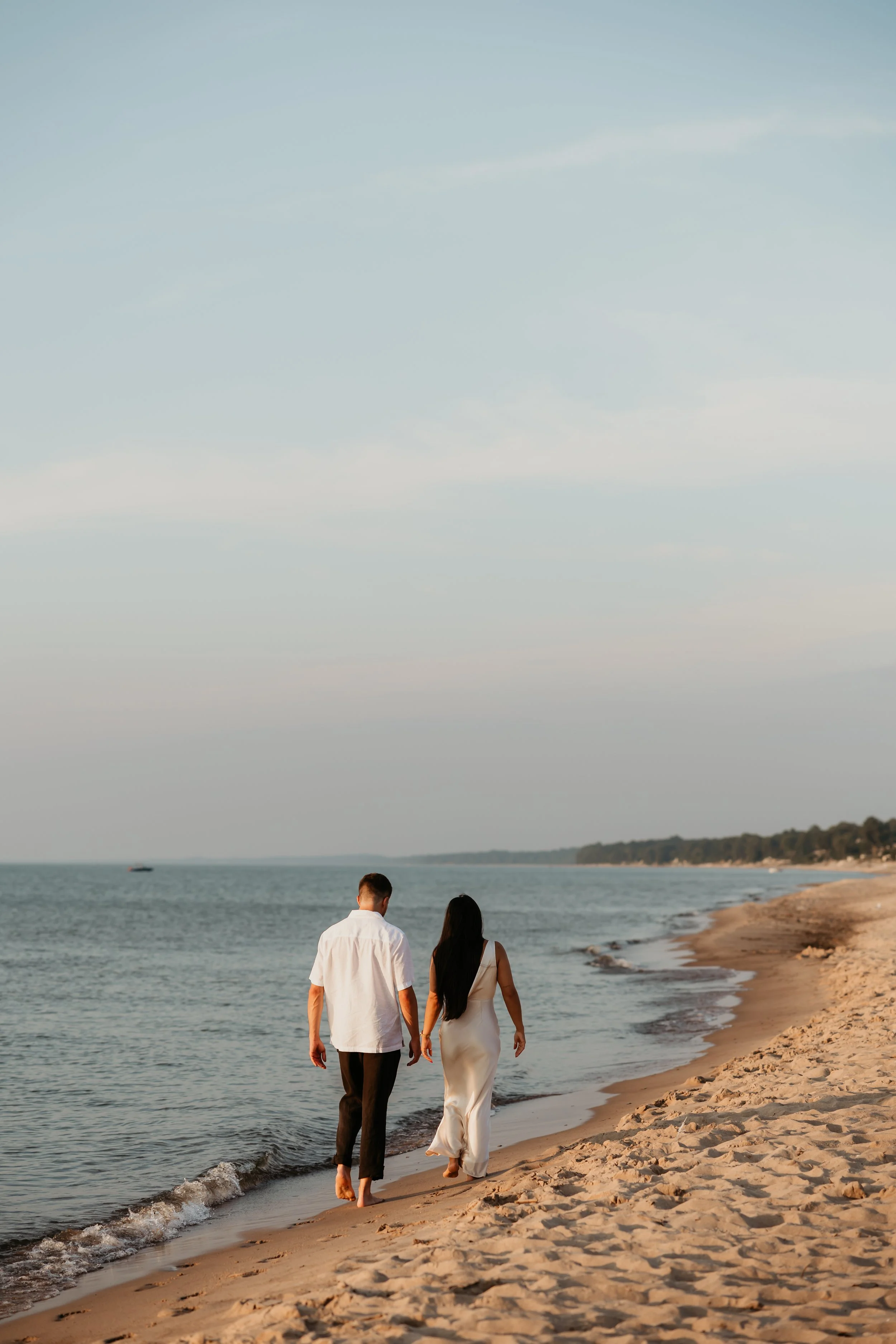 Walking Along Lake Michigan at Grand Beach by Julia Brown Photo
