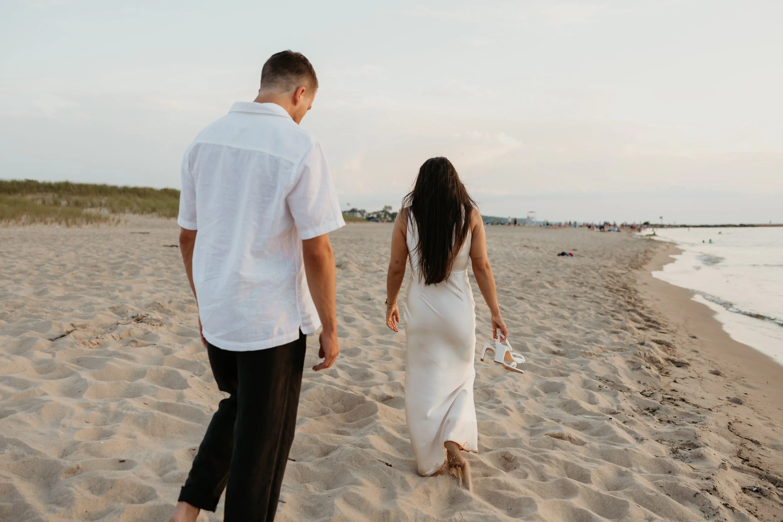Michigan Beach Engagement Photos