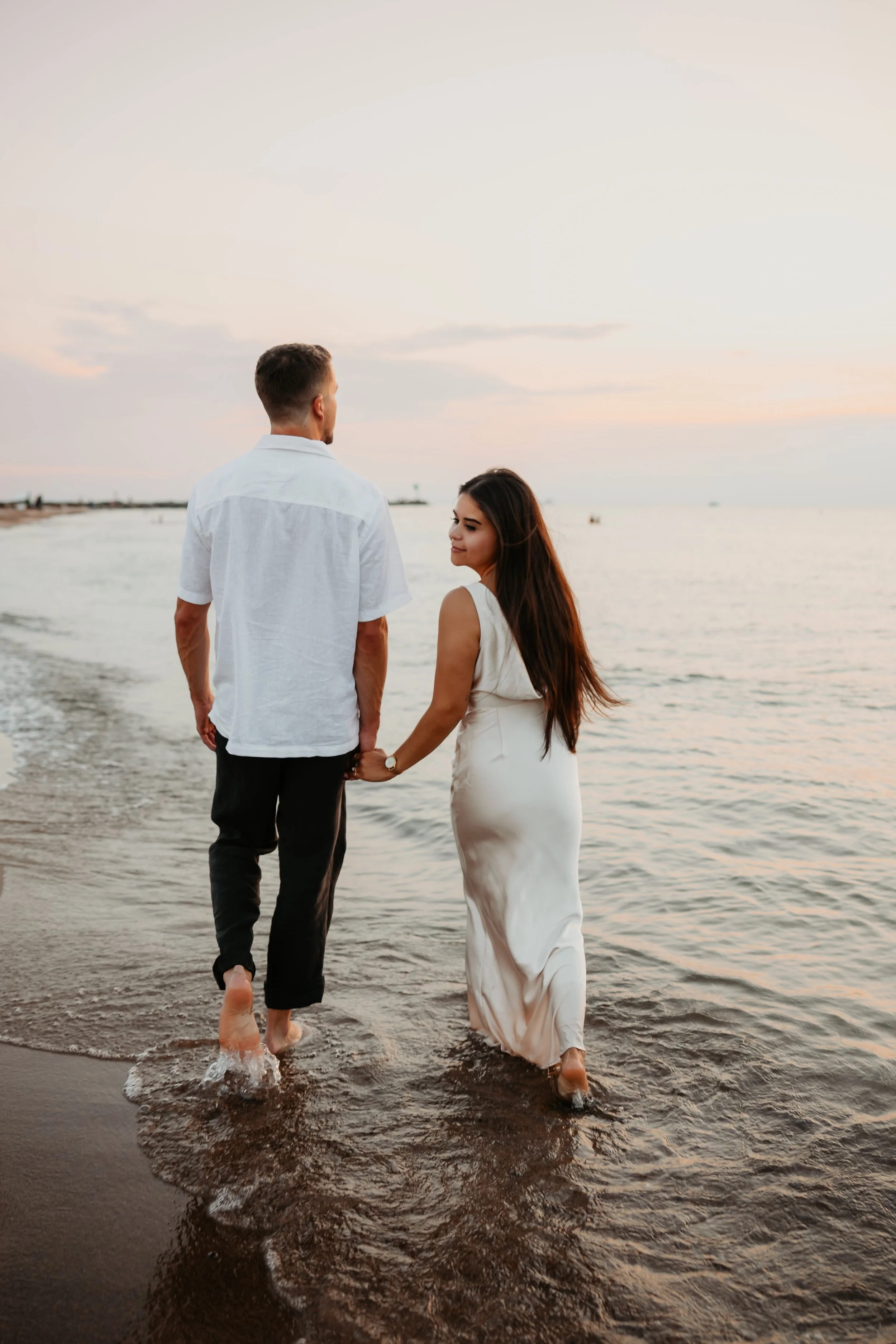 New Buffalo Beach Engagement Photos