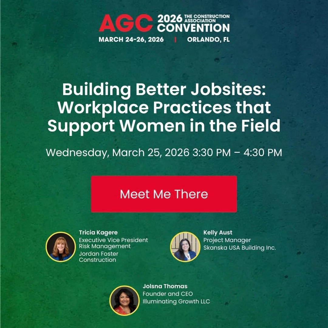 Please join our Founder &amp; CEO @jolsnajohnthomas at @agcofamerica Annual Convention as she shares how to Build Better Jobsites with Kelly Aust and Tricia Kagerer. 

We are proud of Jolsna&rsquo;s 18+ years in the construction industry!

#subjectma