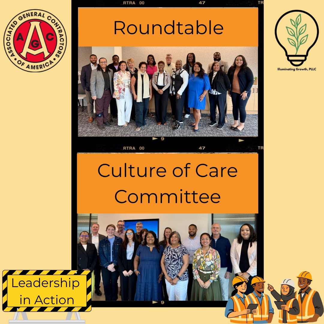 🏗️ Big week for Illuminating Growth PLLC!
Our CEO Jolsna Thomas traveled to AGC&rsquo;s headquarters in Virginia to participate in the AGC Round Table &mdash; a dynamic exchange of best practices among @agcofamerica members and chapters &mdash; and 