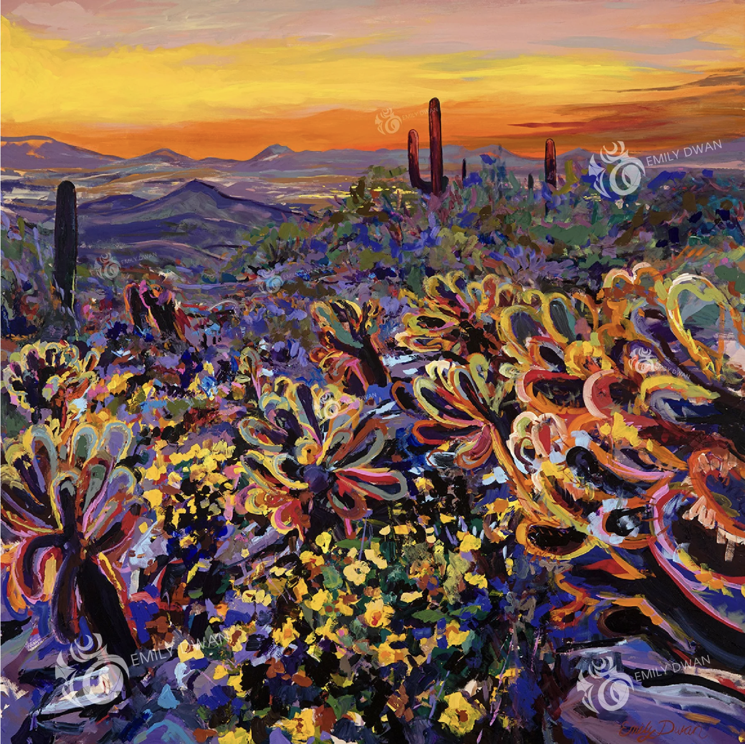 Sonoran Desert Painting by EMILY DWAN