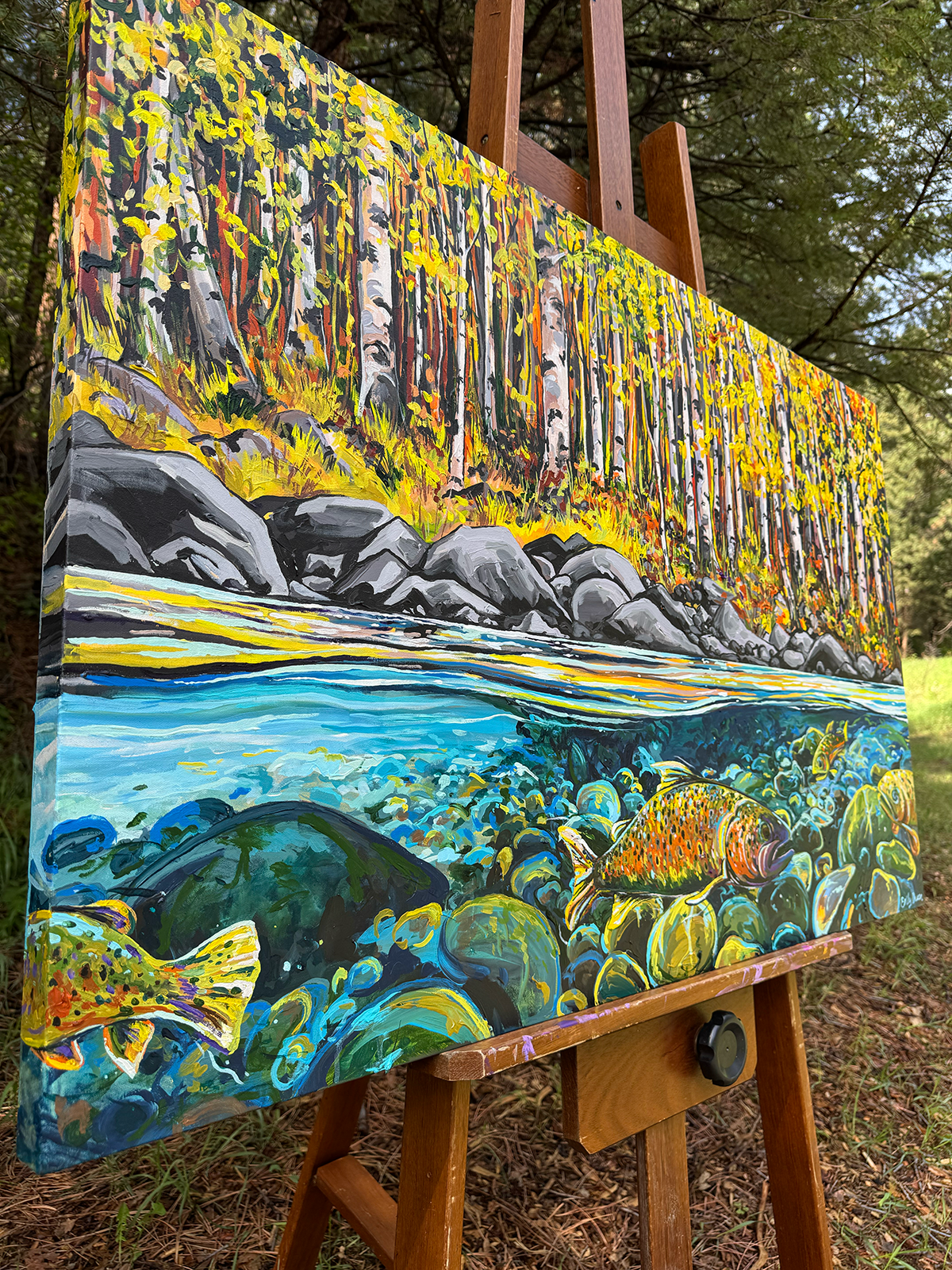 custom landscape art, custom mosaic art, custom stained glass mosaics, denver area artist, early impressionist art, electro impressionism, electro impressionism art, Aspen tree paintings, Colorado art