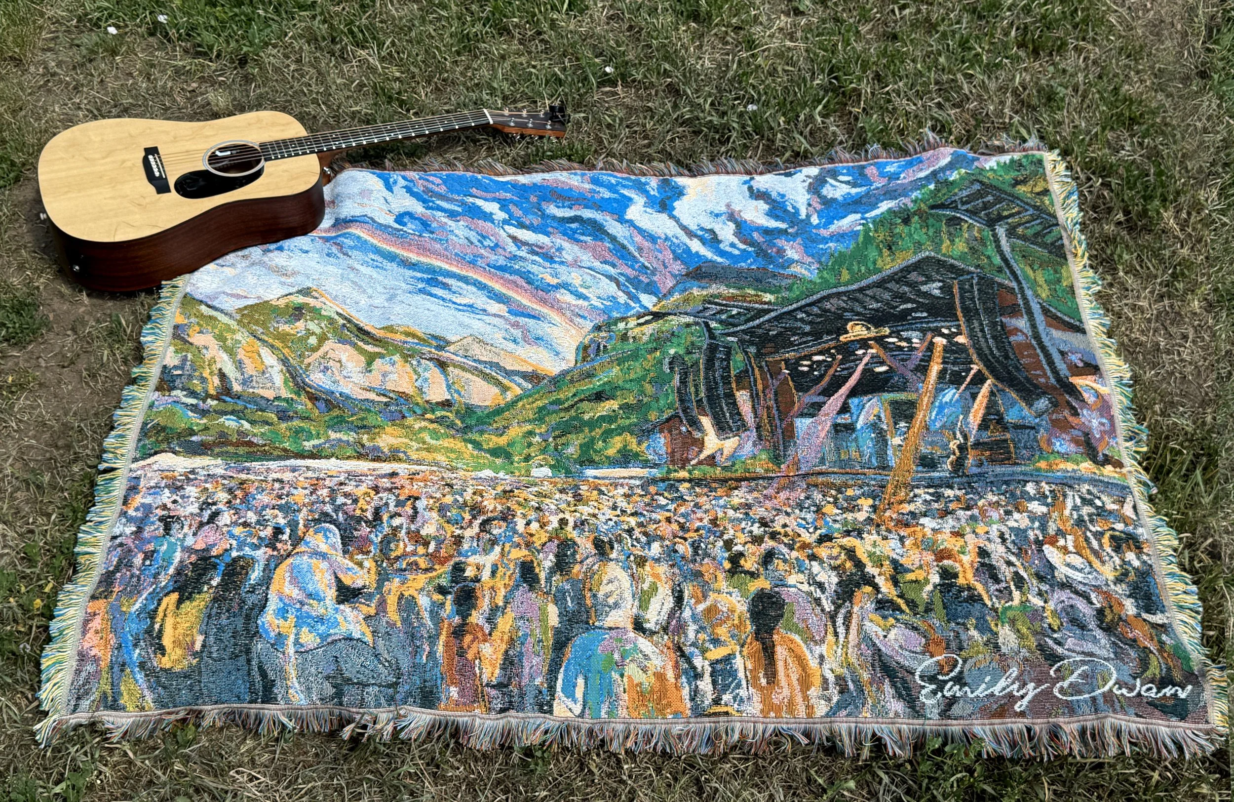 Telluride Bluegrass Woven Blanket | Size: 50X75”