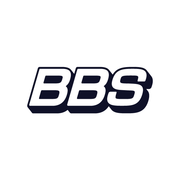 Black background with the bold, dark blue text 'BBS' in the center.