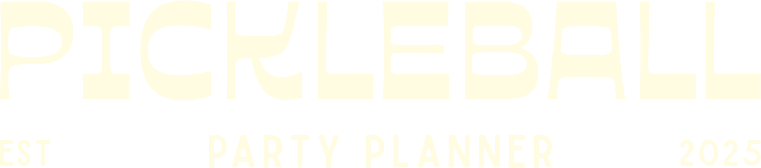 Pickleball Party Planner