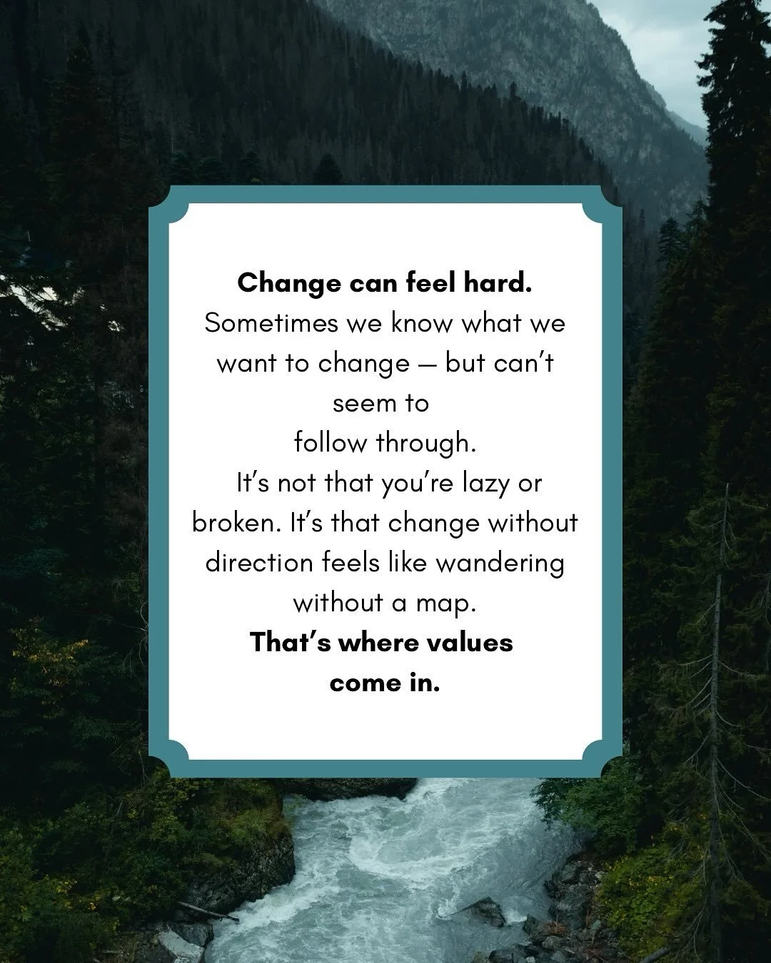 Change doesn&rsquo;t happen just because we should do something &mdash; it happens when we connect with what really matters to us. In Acceptance and Commitment Therapy (ACT), we focus less on &ldquo;fixing&rdquo; ourselves and more on living in line 