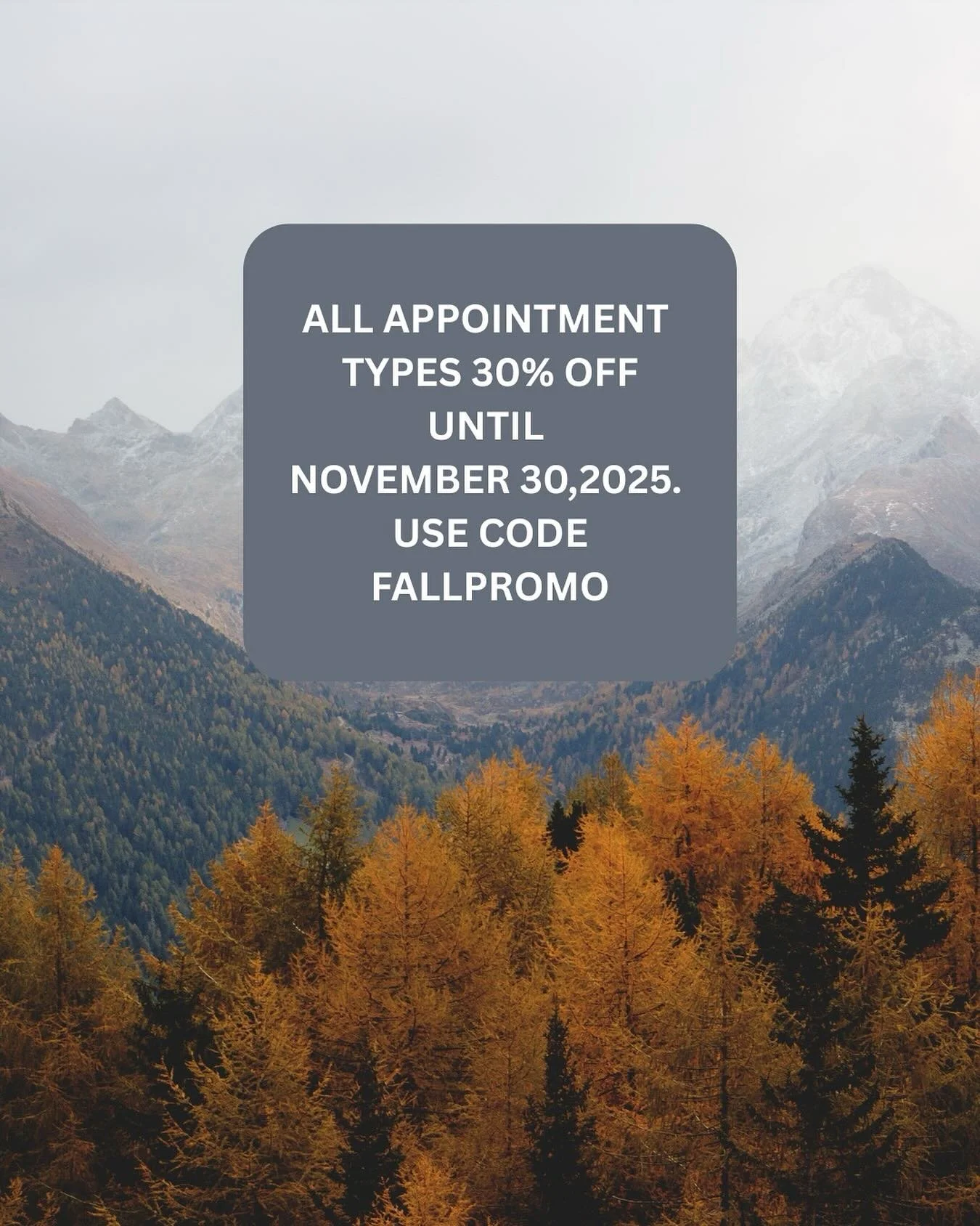 Fall into care with Trek Counselling 
For a limited time, enjoy 30% off all appointment types&mdash;walk &amp; talk, stretch &amp; talk, virtual, and in-office&mdash;now through November 30, 2025.

Whether you&rsquo;re navigating stress, anxiety, lif