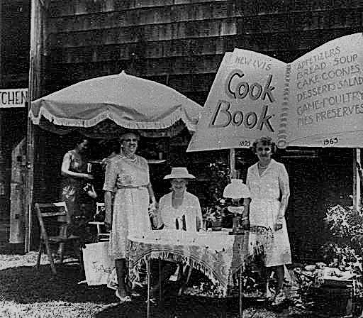 LVIS members selling cookbook, LVIS 50th anniversary