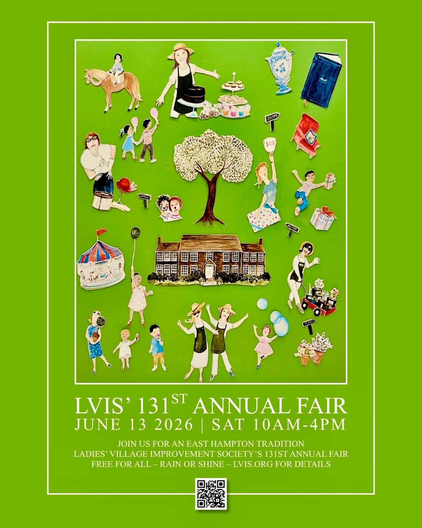 🎪LVIS FAIR🎪 Mark your calendars and join us for the 2026 LVIS FAIR! Please join us on Saturday, June 13th from 10-4 at 95 Main Street, East Hampton. Lots to see and tons of fun for the kiddos await! The fabulous carousel is back🎠 generously sponso