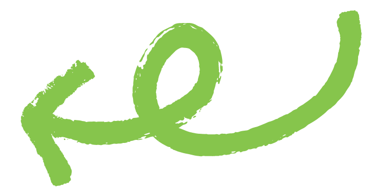 Green handwritten signature or logo on a transparent background.