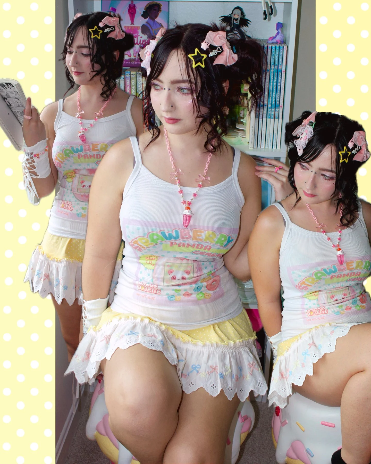 F R U I T S
++
#heiseiretro #fruitsmagazine #heisei #jfashion #smallbusiness #upcycledfashion #kawaiifashion #kawaii #pianoskirt #monsterprint #fairykei