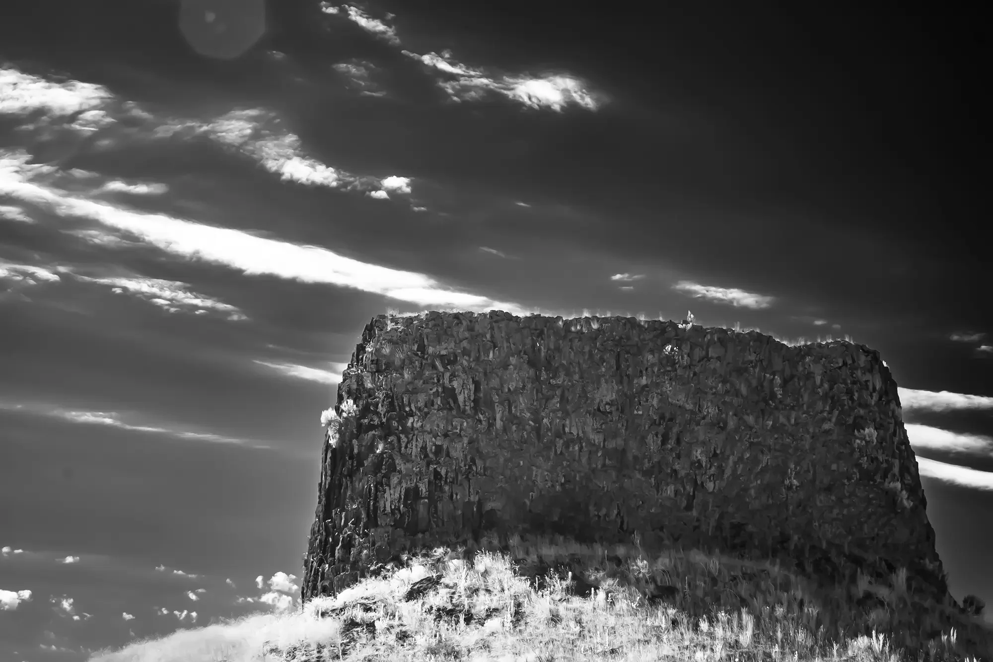Infrared photograph of Basalt Butte from Eastern Washington State