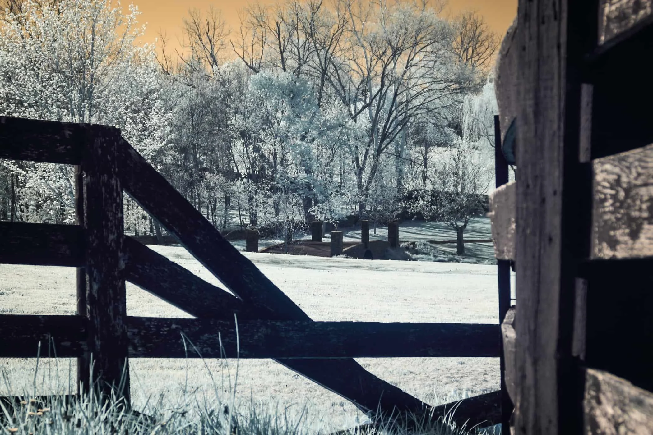 Gateway Shadows Infrared Print | Kentucky Farm Landscape Fine Art Photography Limited Art