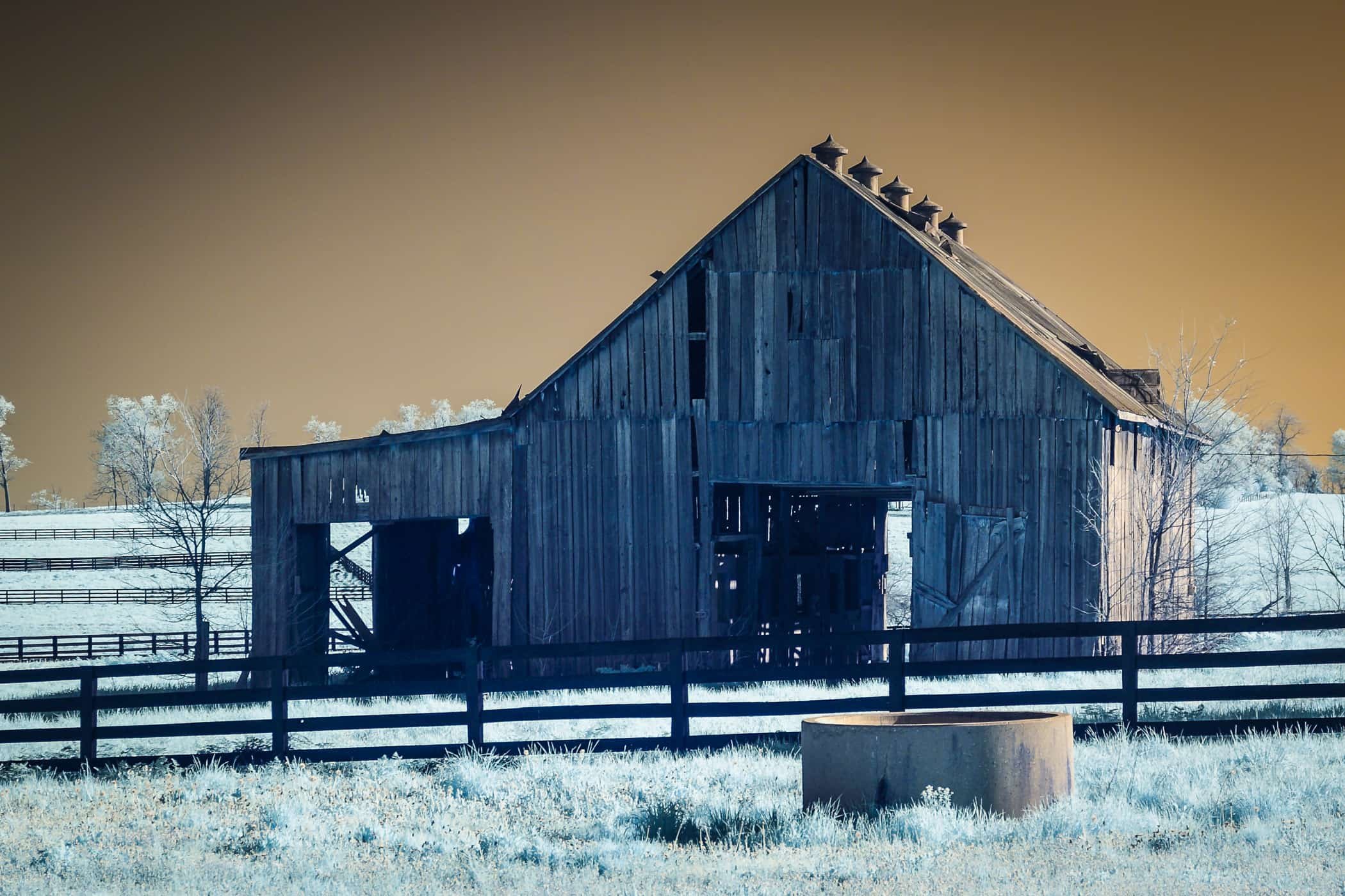 Tobacco Barn Luminescence Infrared Print | Kentucky Agricultural Heritage Limited Edition