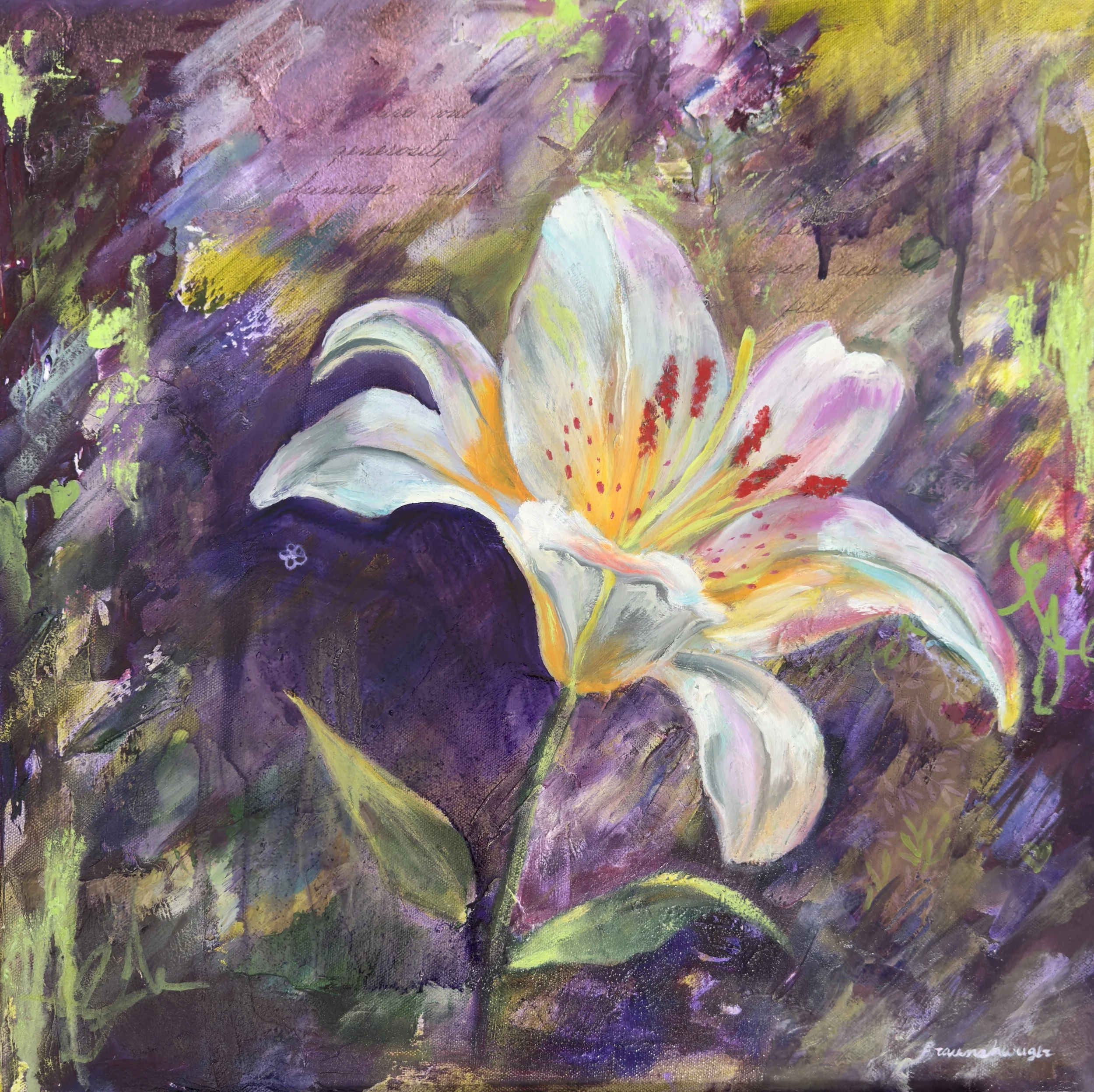 Lit From Within 20x20 Original Painting