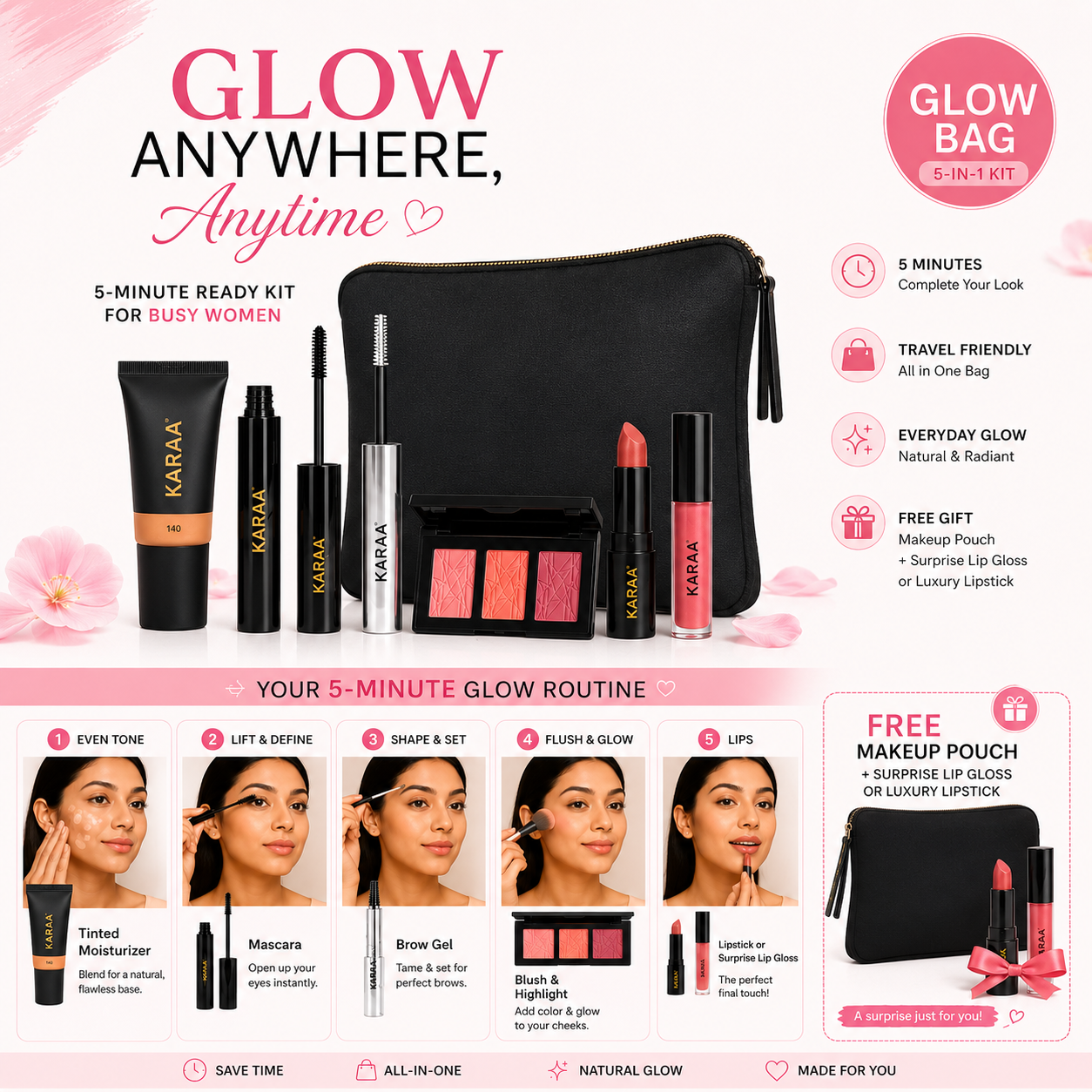 KARAA Glow Bag™ – 5-Minute Ready Kit