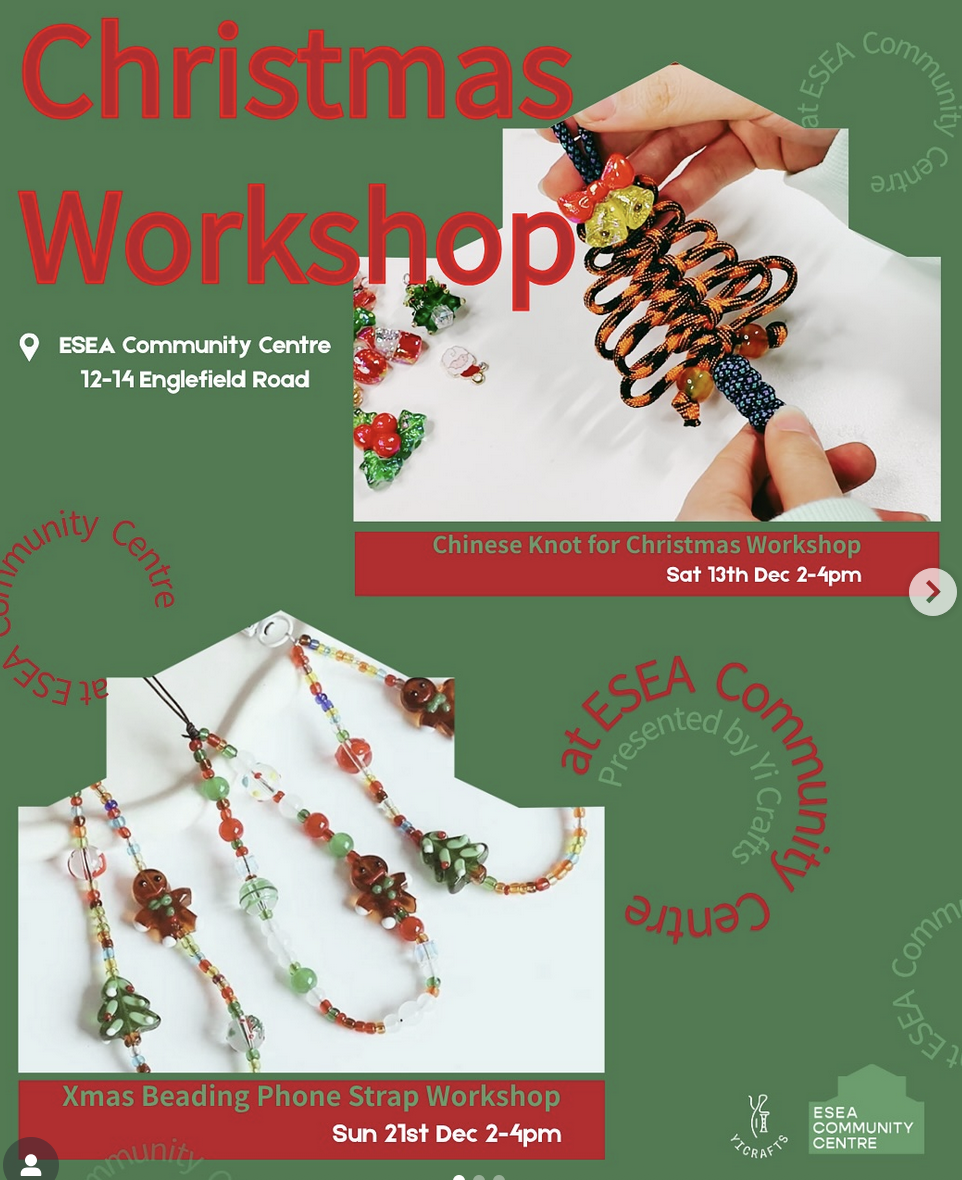 Chinese Knots for Christmas Workshop at ESEA Community Centre