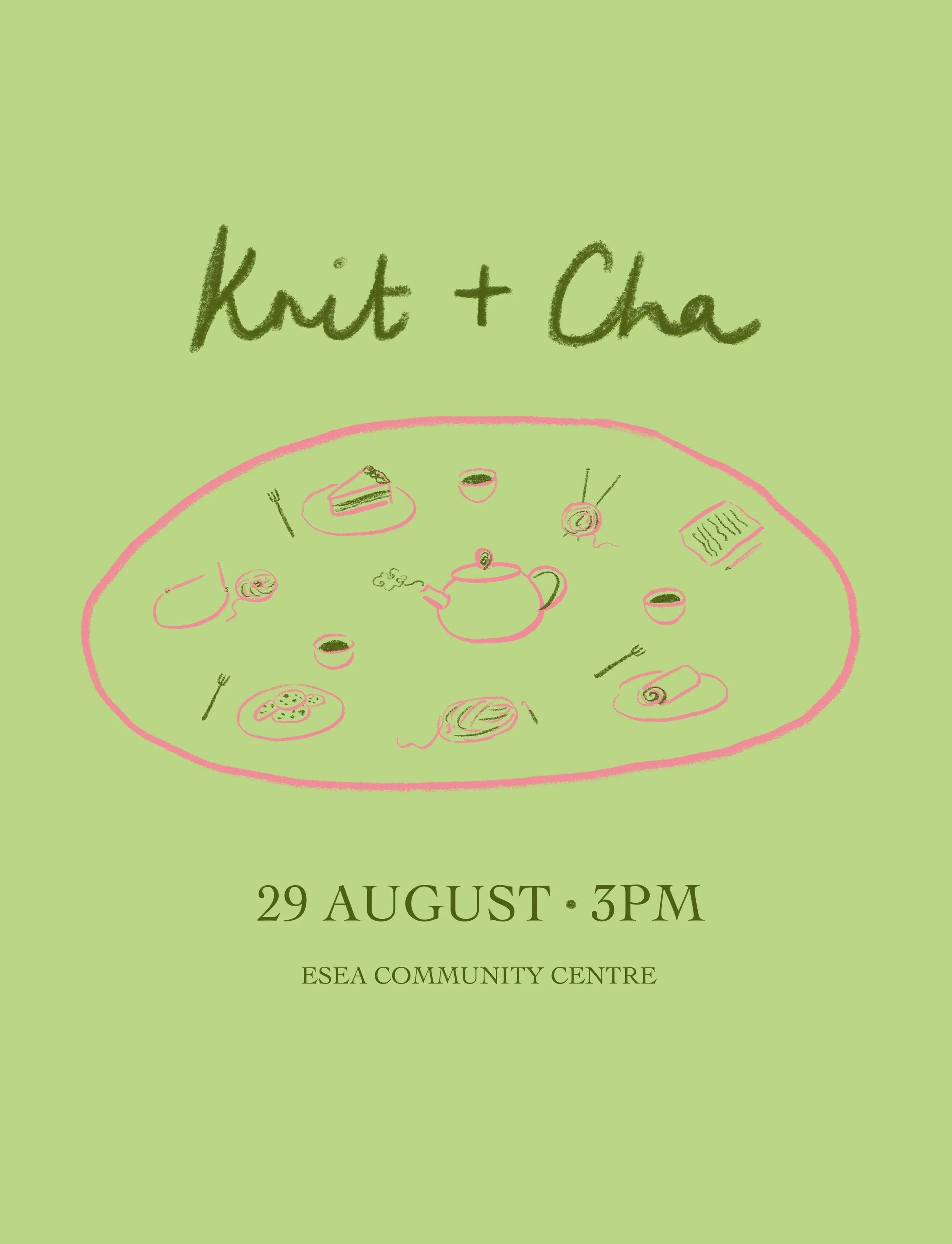 KNIT + CHA 🧶 🍵 