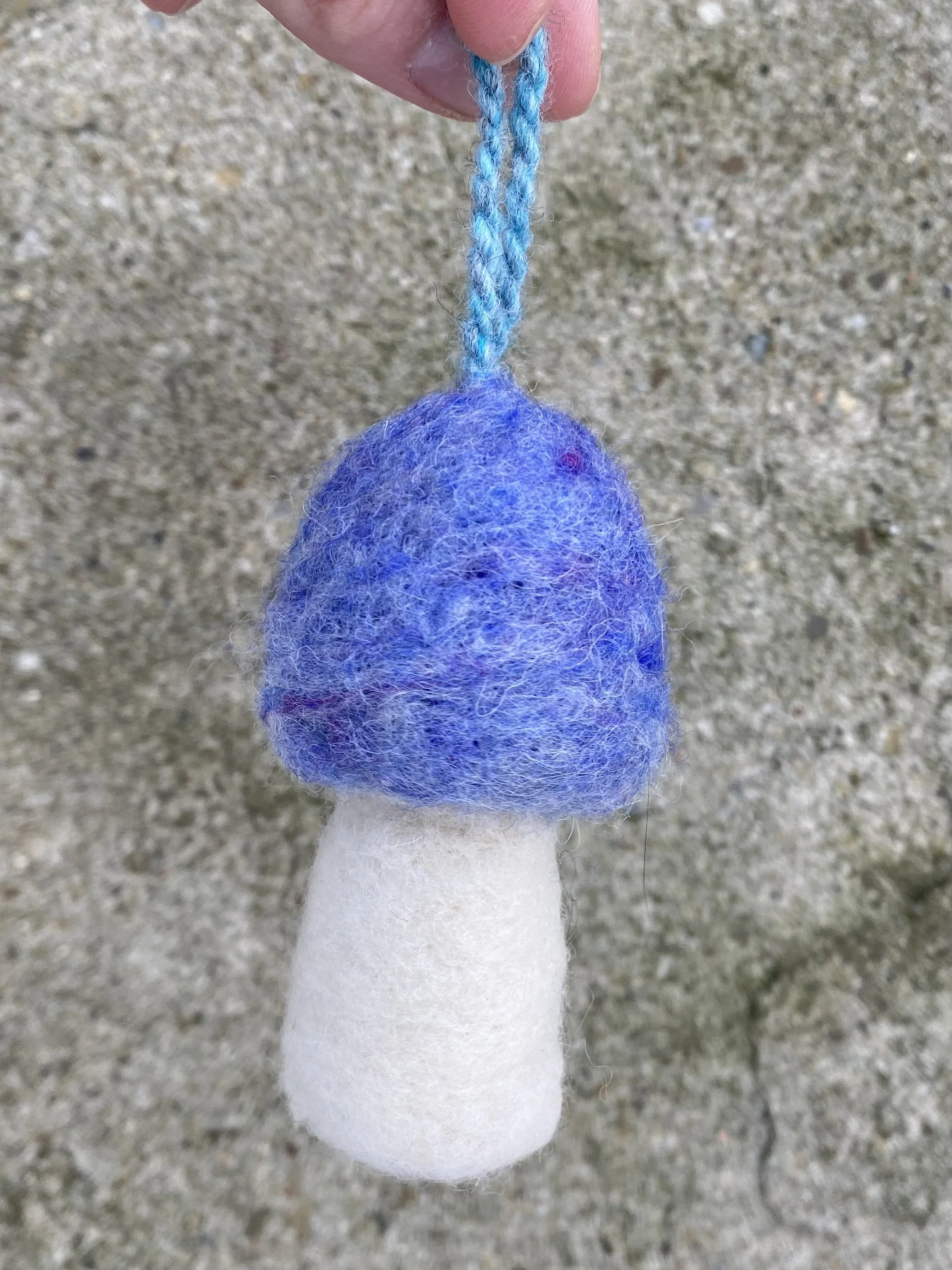 Pastel purple mushroom ornament