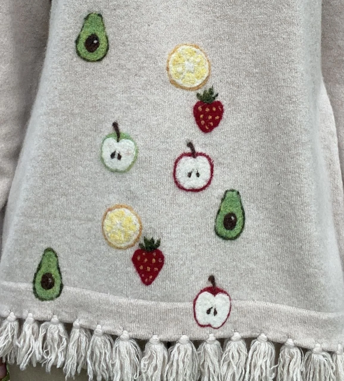 Visible mending/embellishment with needle felting