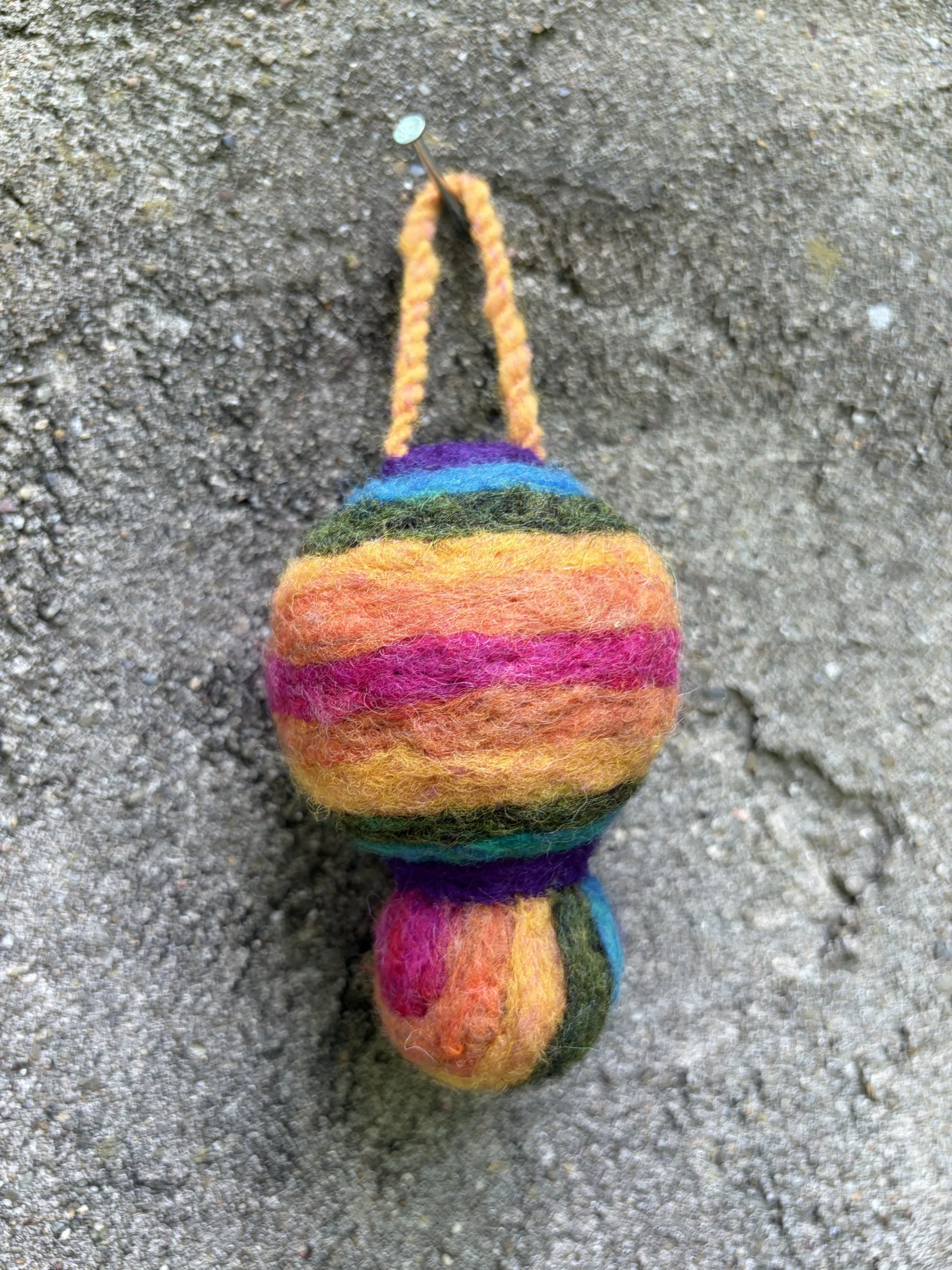 Rainbow ball ornament